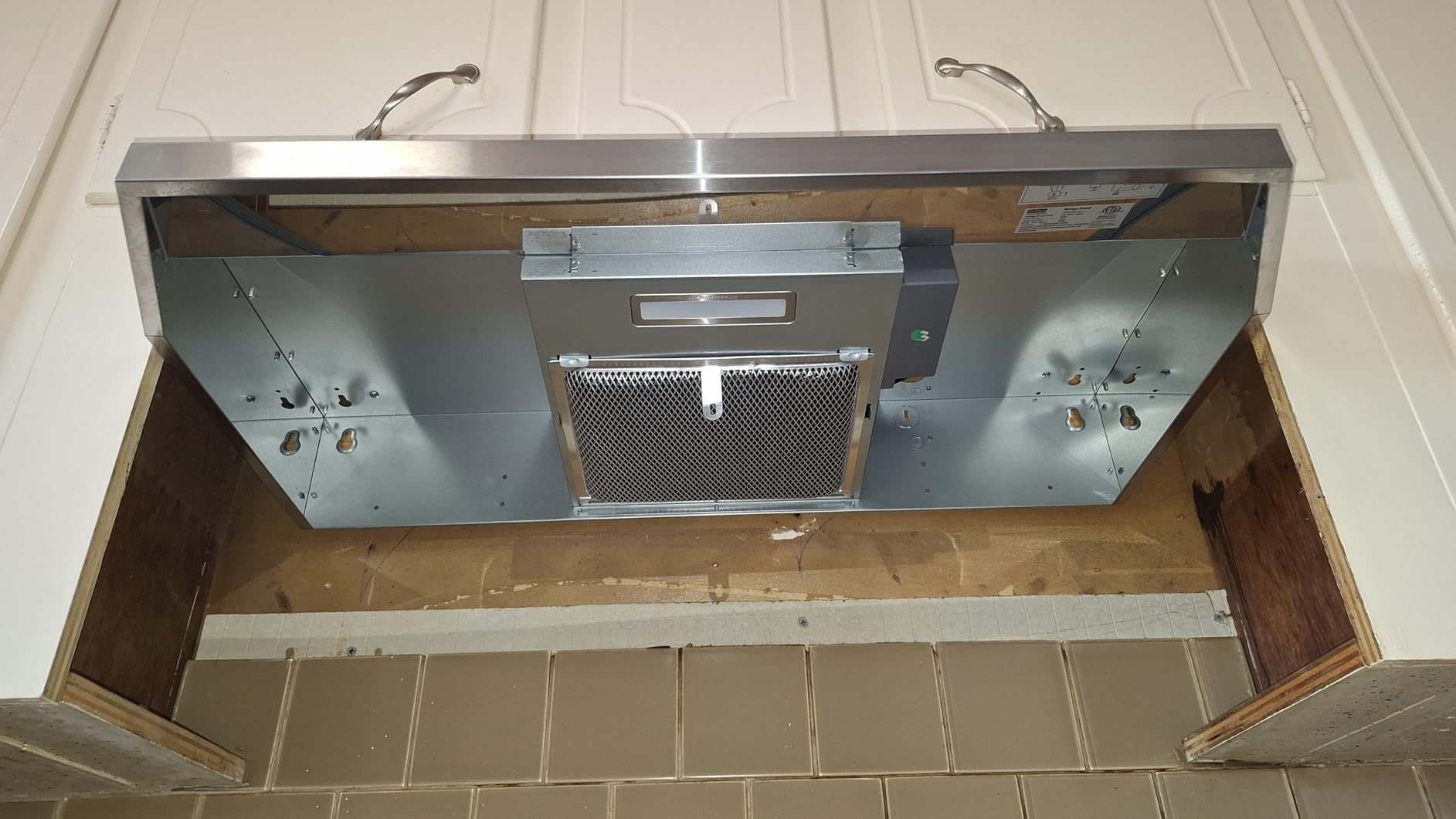 Range Hood 36 inch Under Cabinet, Ducted/Ductless Kitchen Hood 280CFM, Stainless Steel Vent Hood with Rocker Button Control, Stove Hood with 2 Speeds Fan, Bright LED Light customer photo 2