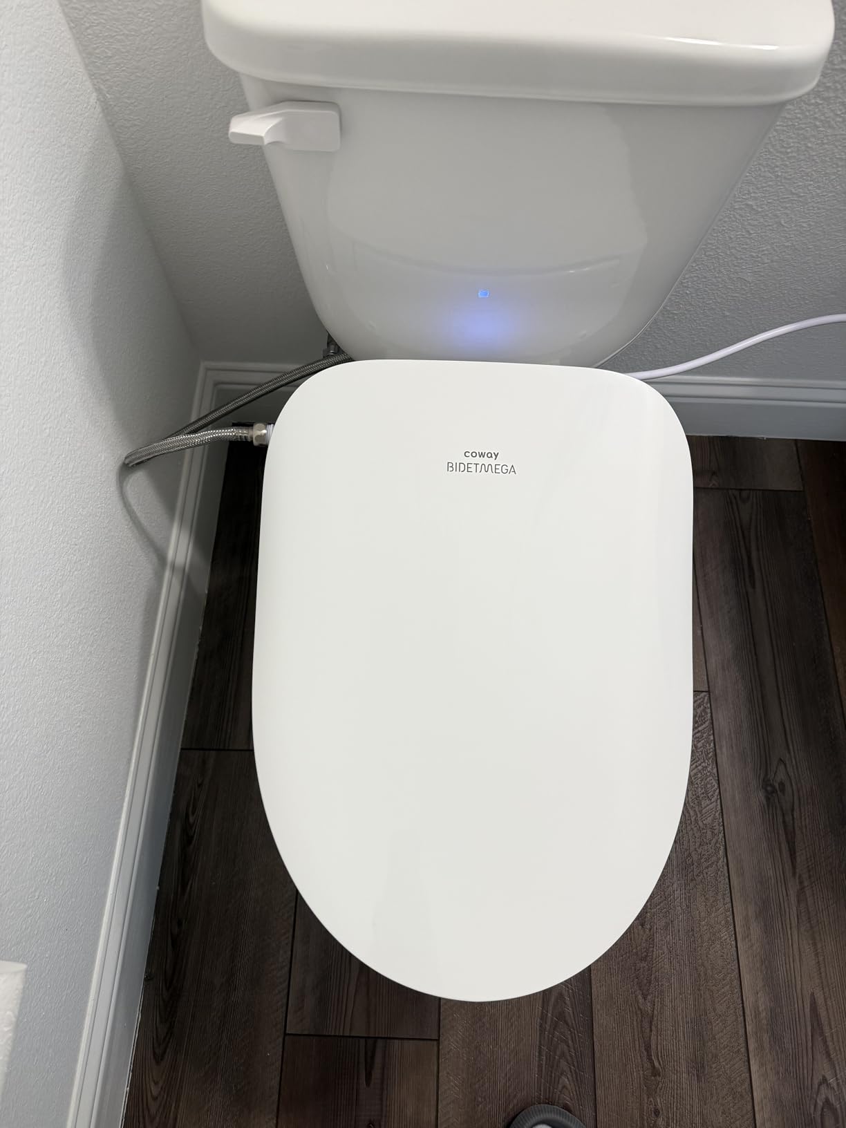 COWAY Bidetmega 500S Electronic Bidet Toilet Seat with Instantaneous Water Heating, Heated Seat and Dryer, Auto Open and Close Lid, Night Light, Deodorizer, Stainless Nozzle, Remote Control, Elongated customer photo 2