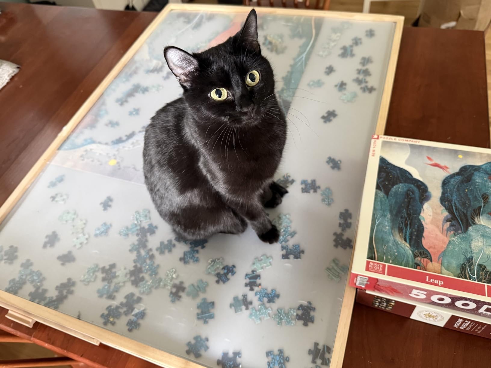 ALL4JIG 2000 Pieces 2-in-1 Tilting & Rotating Puzzle Board for Adults Gifts, Wooden Jigsaw Puzzle Table with 4 Drawers, 28.5