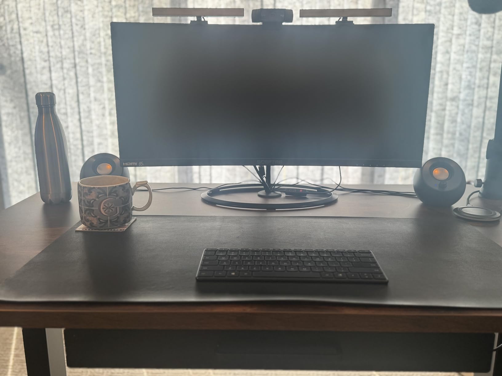 VIVO Large Electric 83 x 30 in Standing Desk, Memory Height Adjustment, 1B Series, Holds 220 lbs, Black Top Black Frame, DESK-KIT-1B8B customer photo 1