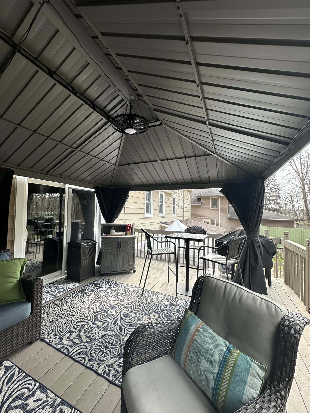 PURPLE LEAF 11' x 13' Permanent Hardtop Gazebo with Galvanized Steel Double Roof and Aluminum Frames Outdoor Large Pavilion customer photo 1