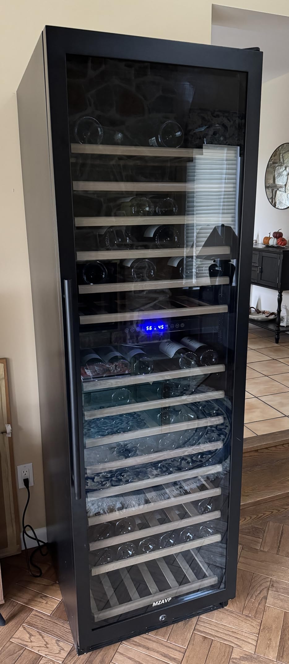 200 Bottle Dual Zone Wine Fridge, 24 Inch Large Wine Cooler Refrigerator Built-In or Freestanding, Tall Wine Cooler with Upgraded Compressor customer photo 2