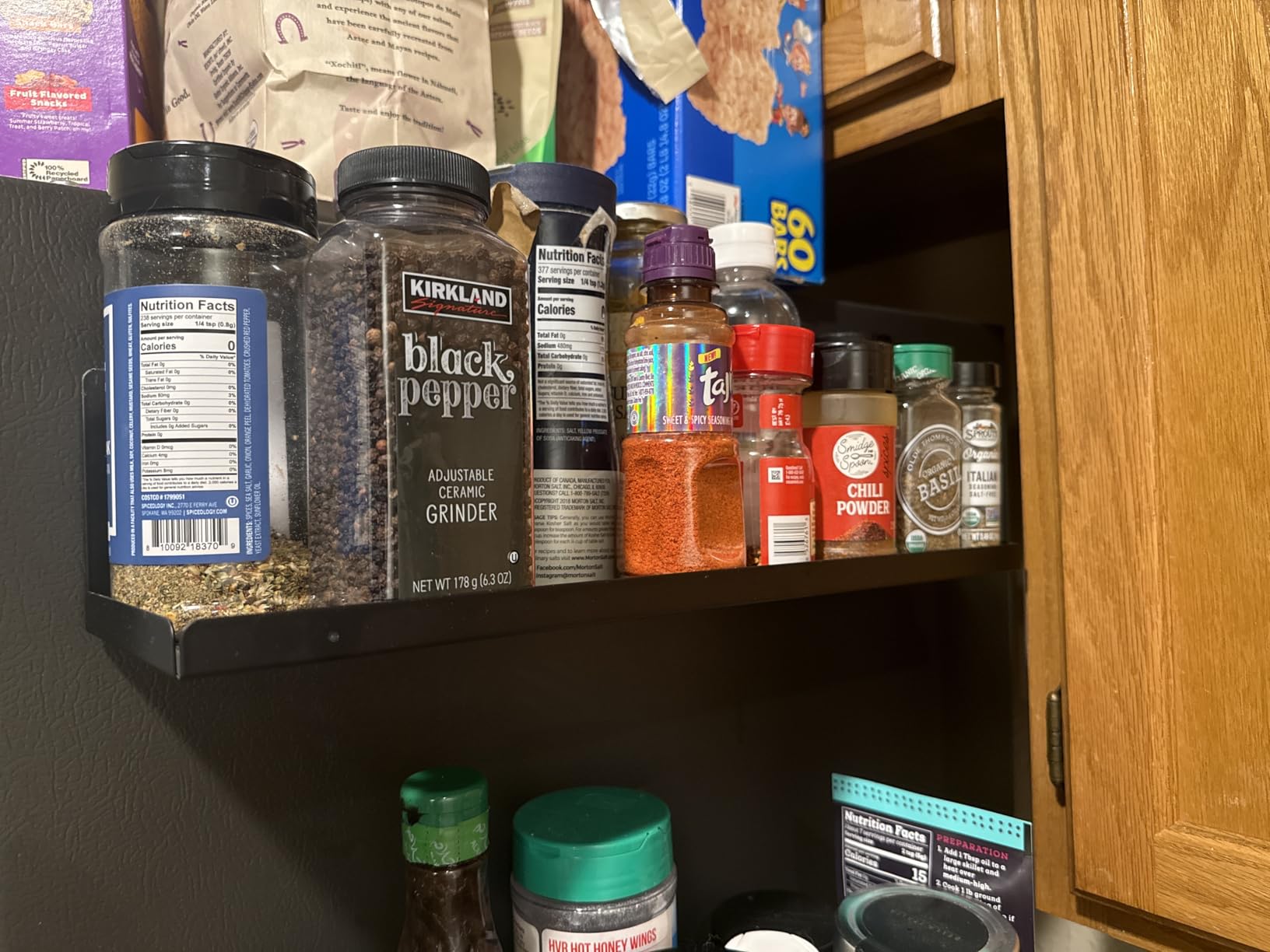 Therwen 4 Pack Magnetic Pegboard Shelves Wall Organizer Metal Pegboard Shelf Steel Tray Accessories Organizing Tools for Craft Home Kitchen(16 x 4.7 x 3.5 Inches,Black) customer photo 1