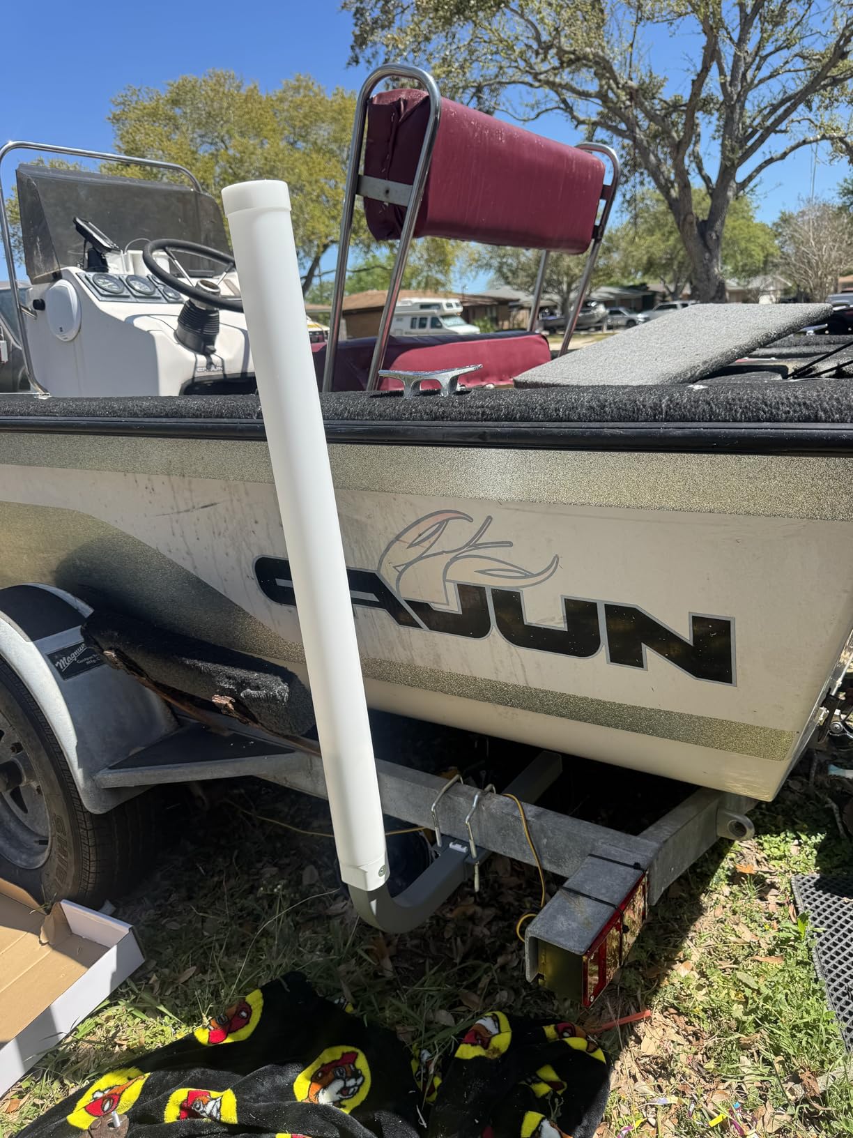 Galvanized Steel Boat Trailer Guide with PVC Pipes for Ski Boat Fishing Boat, Sailboat Trailer 40 Inches customer photo 1