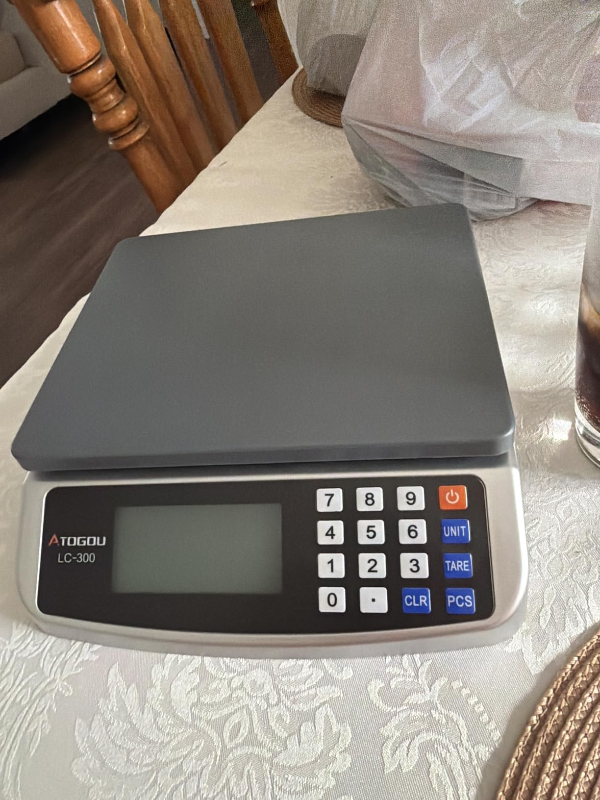 Atogou 110lb Food Scale, Commercial Kitchen Scale with Price Computing, Plug-in Usable, 0.05oz/1g, 304 Stainless Steel, for Cooking, Vegetables, Farm, Industry, Counting. LC300 Silver customer photo 2