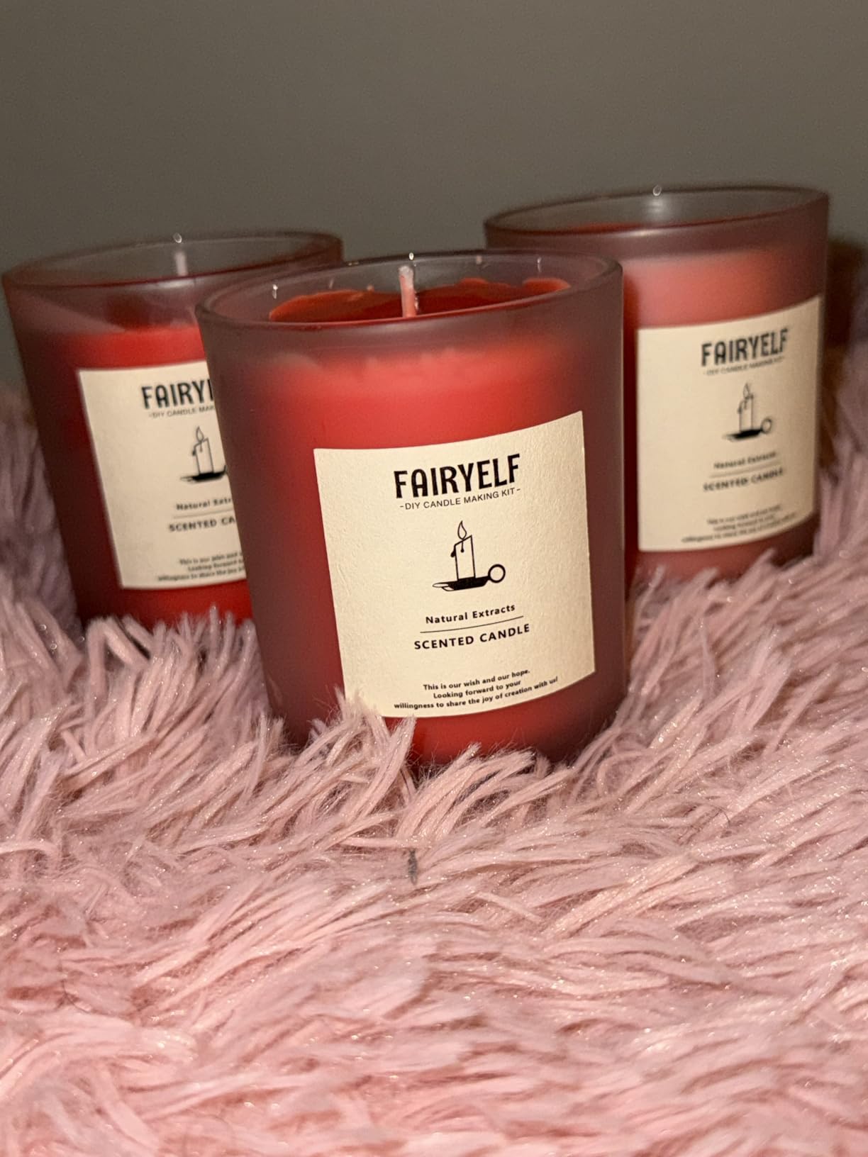 FAIRYELF Premium Candle Making Kit with Wax Melter, DIY Starter Scented Candles Making Kit for Adults Include Glass Jar & Tins, Scents & Color Dyes & More - Perfect as Home Decorations customer photo 2