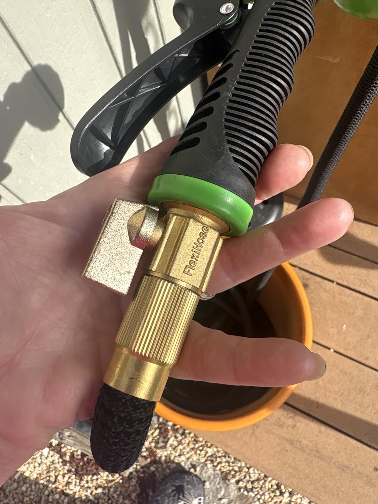 Flexi Hose Expandable Garden Hose with 8 Function Nozzle, 100FT - Lightweight Retractable Garden Hose, Water Hose - No-Kink Flexibility, 3/4 Inch Solid Brass Fittings and Double Latex Core customer photo 2