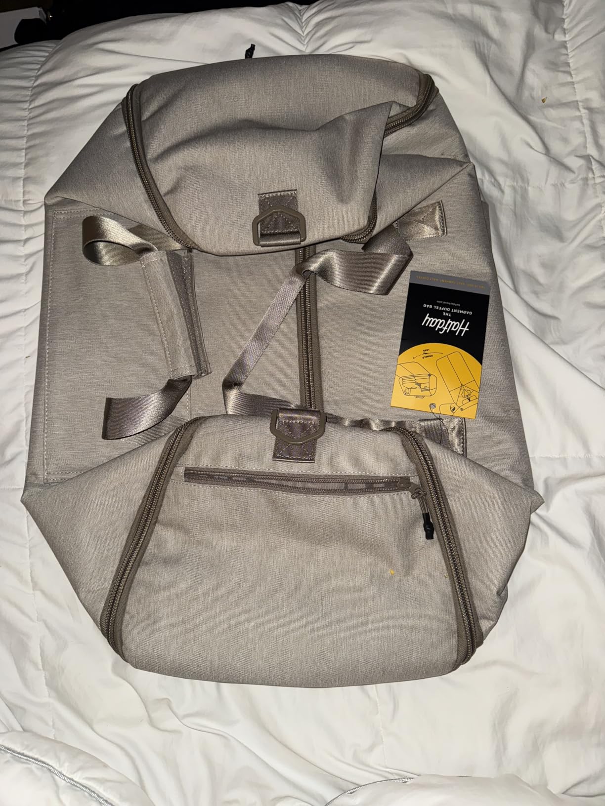 Halfday Convertible 2-in-1 Garment Duffel Weekender Bag 45L: Wrinkle-Free Travel (Hanging Suit Compartment, Shoe Pockets, Trolley Sleeve), Durable & Water-Resistant Carry-on, Marine customer photo 2