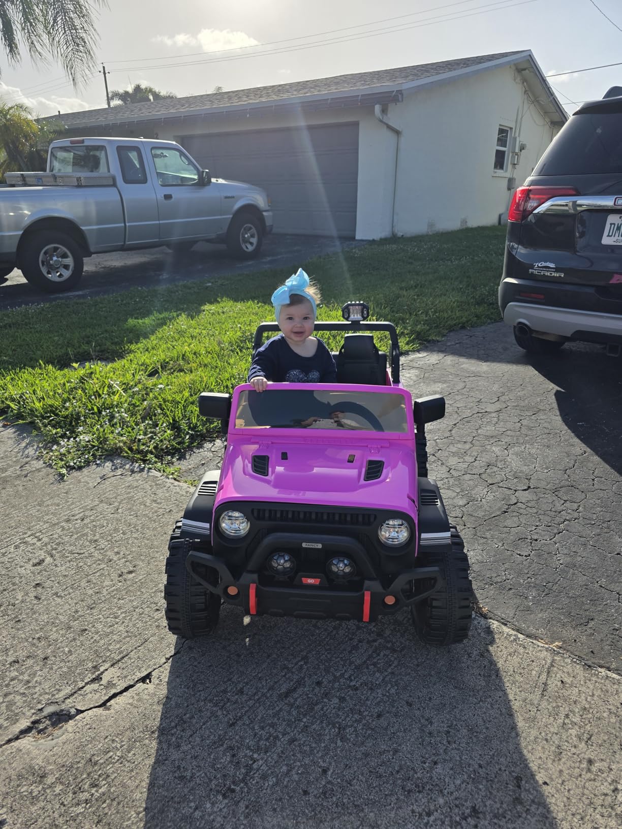 Hikiddo 2 Seater Ride on Toy Car for Kids, 24V 4WD Ride-on Truck Kids Electric Car with Remote Control, 4x200W Motors - Blue customer photo 1