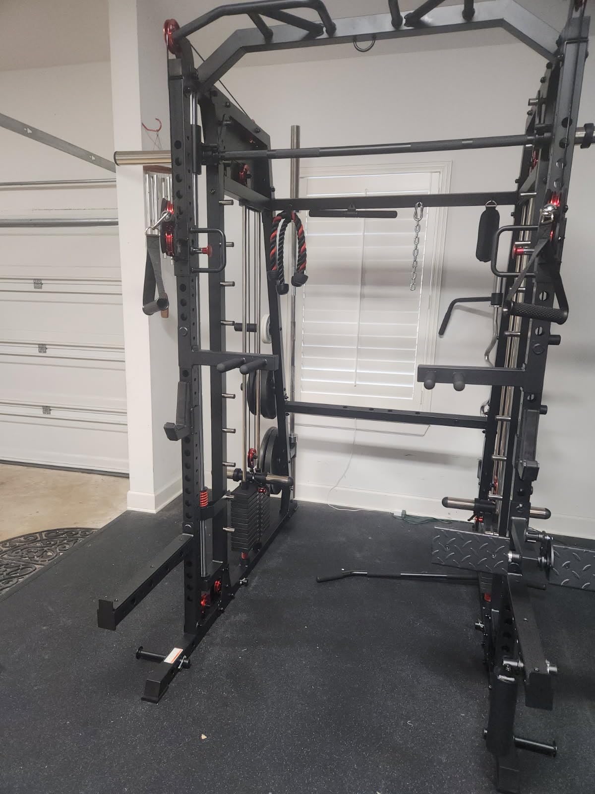 Mikolo M4 2.0 Smith Machine, 2200lbs Squat Rack with LAT-Pull Down System & Cable Crossover Machine customer photo 2