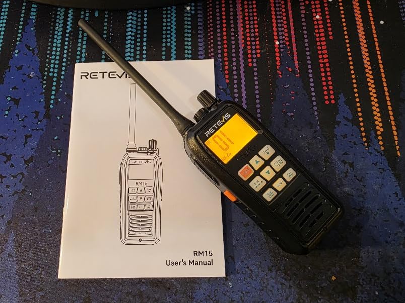 Retevis RM15 Marine Radio 6W, IP68 Floating VHF Radio Handheld, Dual-Way Noise Reduction Audio System Maritime, 2000mAh, Type-C, NOAA, Falling Water Flash Alarm, Boat Radio for Coastal Vessel(1 Pack) customer photo 1