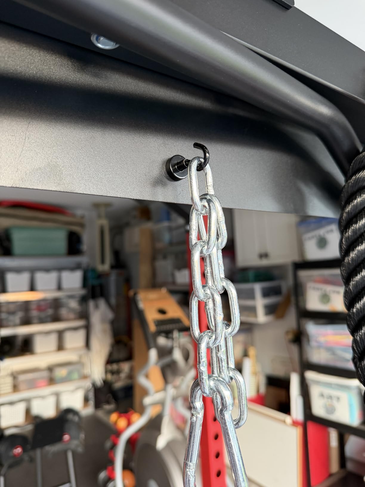 Mikolo F4 2.0 Power Cage with Dual-Track Smooth Pulley System, 1200LBS Power Rack with Leg Hold-Down customer photo 2