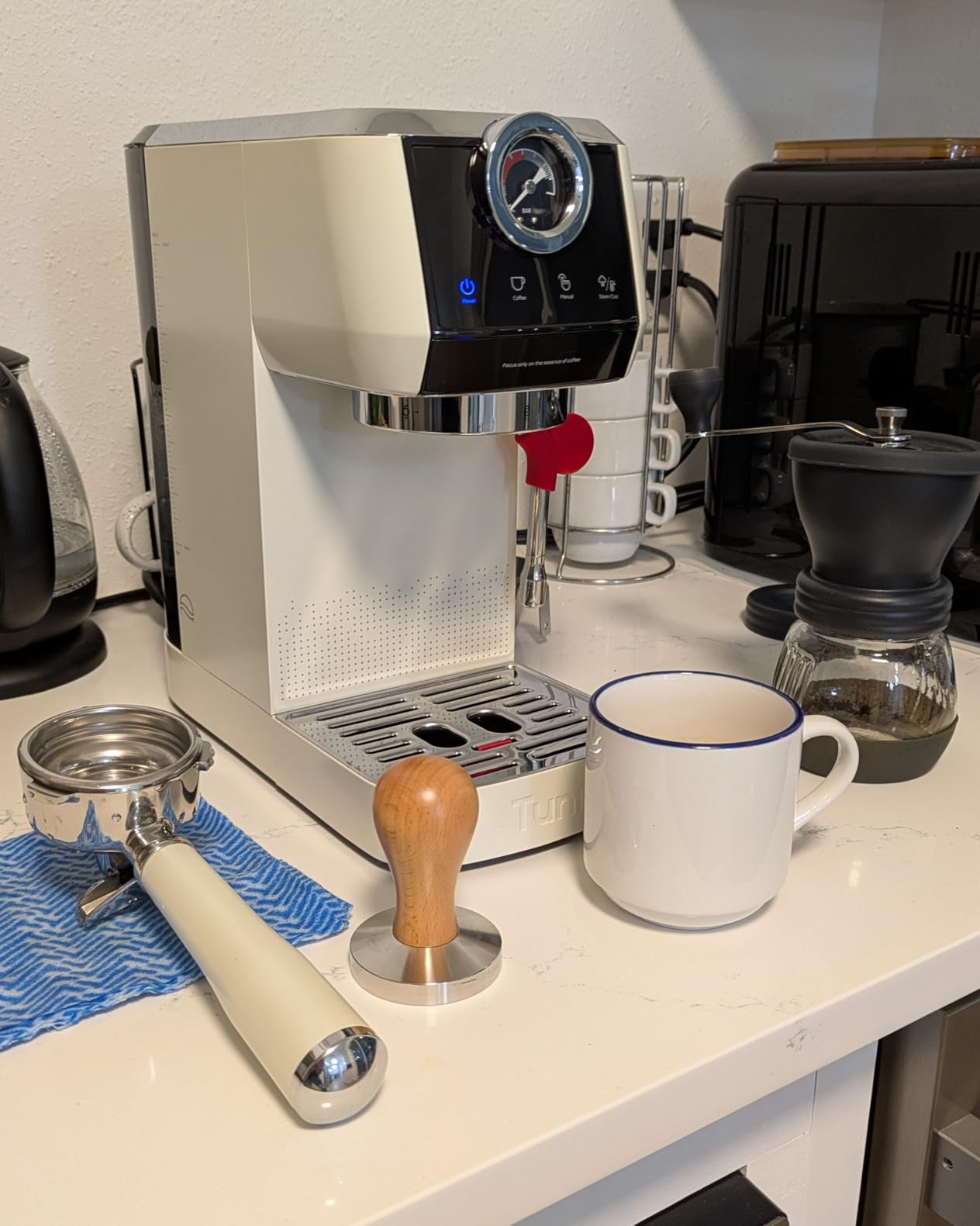 Tuni E2 58mm Espresso Machine - Dual Boiler (Immediate Milk Frothing) | PID NTC Temp Control | 20 Bar ULKA Pump | Stainless Steel Semi-Automatic Coffee Maker | Gift for Coffee Lovers customer photo 1