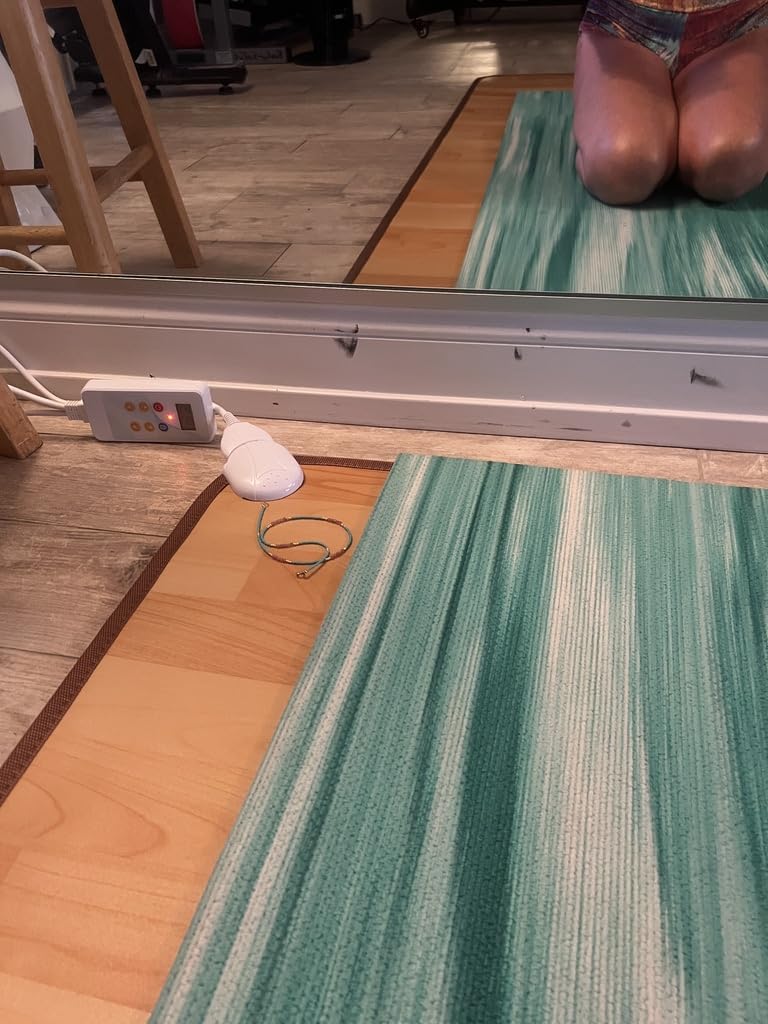 Large Heated Floor Mat Portable Infrared Heating Carpet, Heated Area Rugs Radiant Floor Heater, Heated Yoga Mat Heated Foot Warmers Under Desk (79x39in/200x100cm) customer photo 1