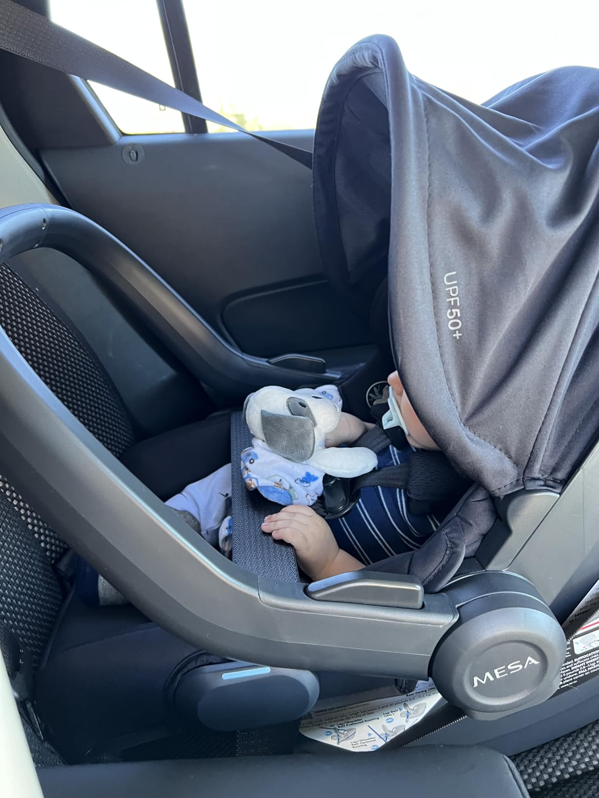 UPPAbaby Mesa V3 Infant Car Seat - Easy Installation + SmartSecure Technology - Attaches to Stroller | Base + Infant Insert Included - Declan (Oat Melange) customer photo 1