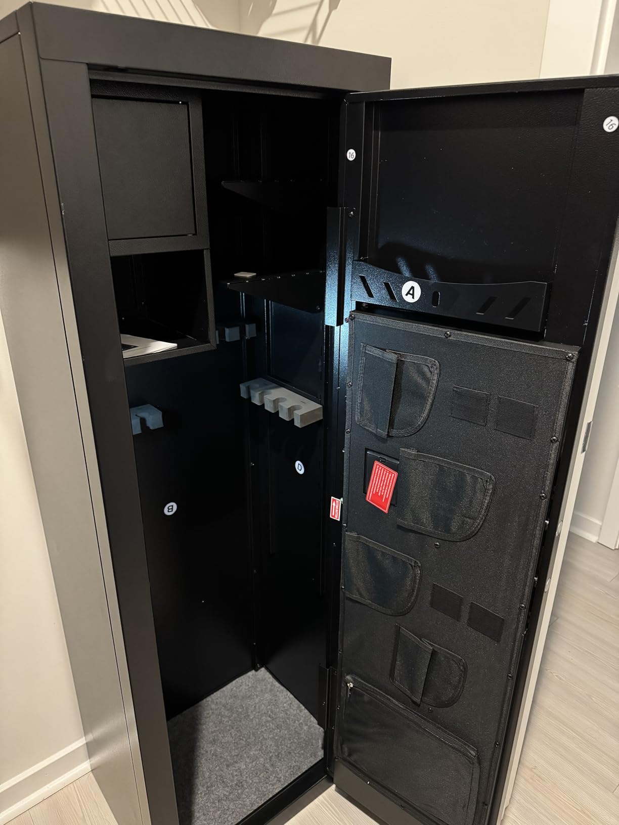 Gun Safe, 10-14 Biometric Gun Safe for Rifles and Pistols, Large Gun Safes for Home, Gun Cabinets for rifles and shotguns, Rifle Safe with Built-in Cabinet and Removable Gun Racks customer photo 2