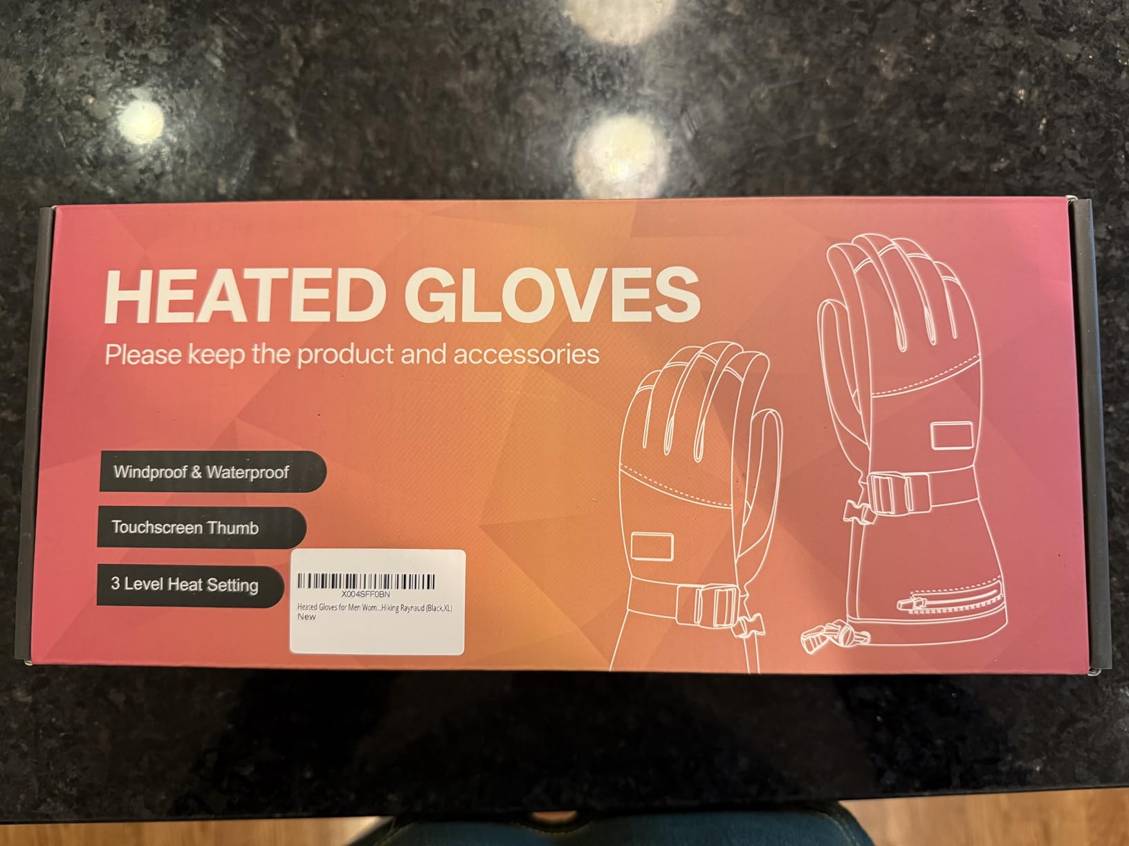 Heated Gloves, Rechargeable Heated Gloves for Men Women, Waterproof Electric Heating Ski Gloves with Touchscreen for Cold Weather Motorcycle Skiing Snowboarding Hiking Hunting Gifts (Black,M) customer photo 1