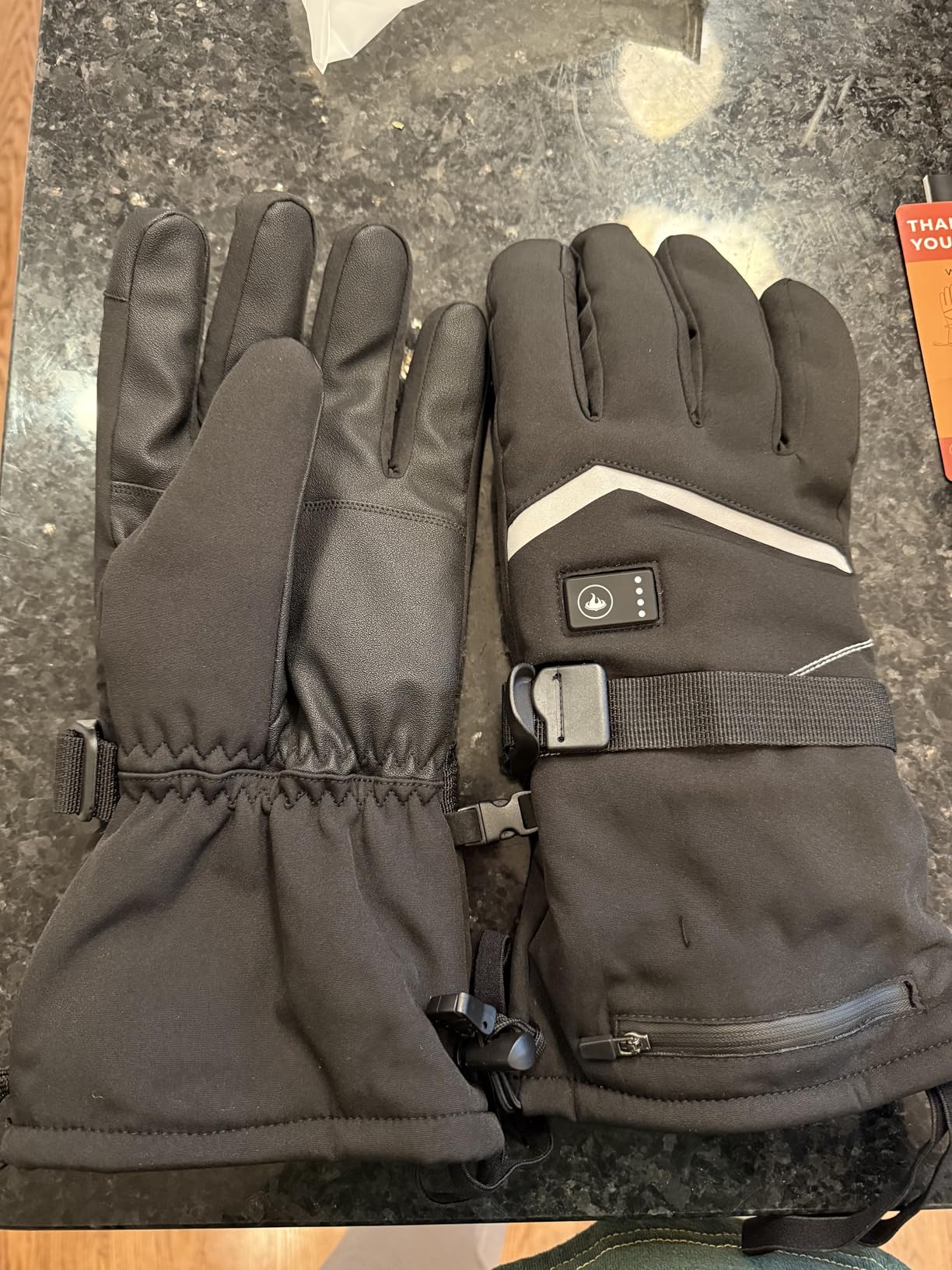 Heated Gloves, Rechargeable Heated Gloves for Men Women, Waterproof Electric Heating Ski Gloves with Touchscreen for Cold Weather Motorcycle Skiing Snowboarding Hiking Hunting Gifts (Black,M) customer photo 2
