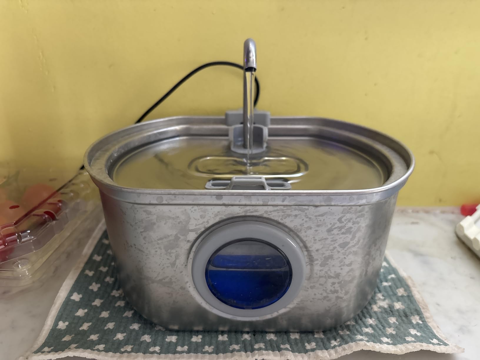 Cat Water Fountain Stainless Steel: 73oz/2.2L Cat Fountain for Drinking- Pet Water Fountain Inside - Automatic Dog Watering Dispenser Bowl - Pet Feeding & Watering Supplies customer photo 2
