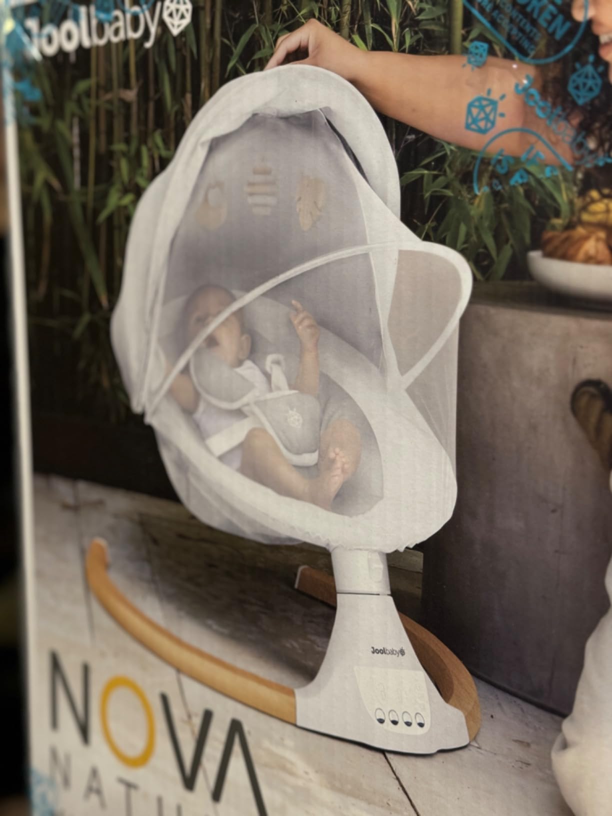 Jool Baby Nova Nature Baby Swing with Natural Wood Toys customer photo 1