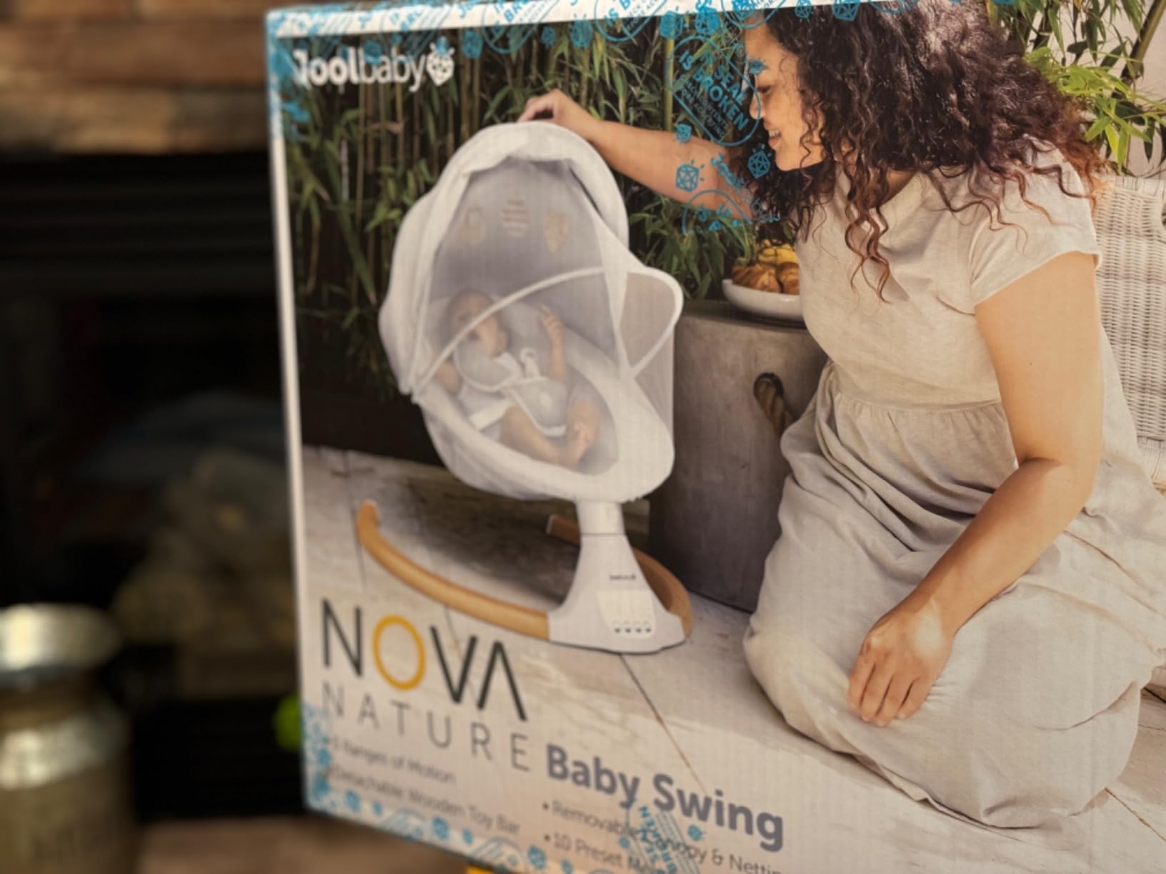 Jool Baby Nova Nature Baby Swing with Natural Wood Toys customer photo 2