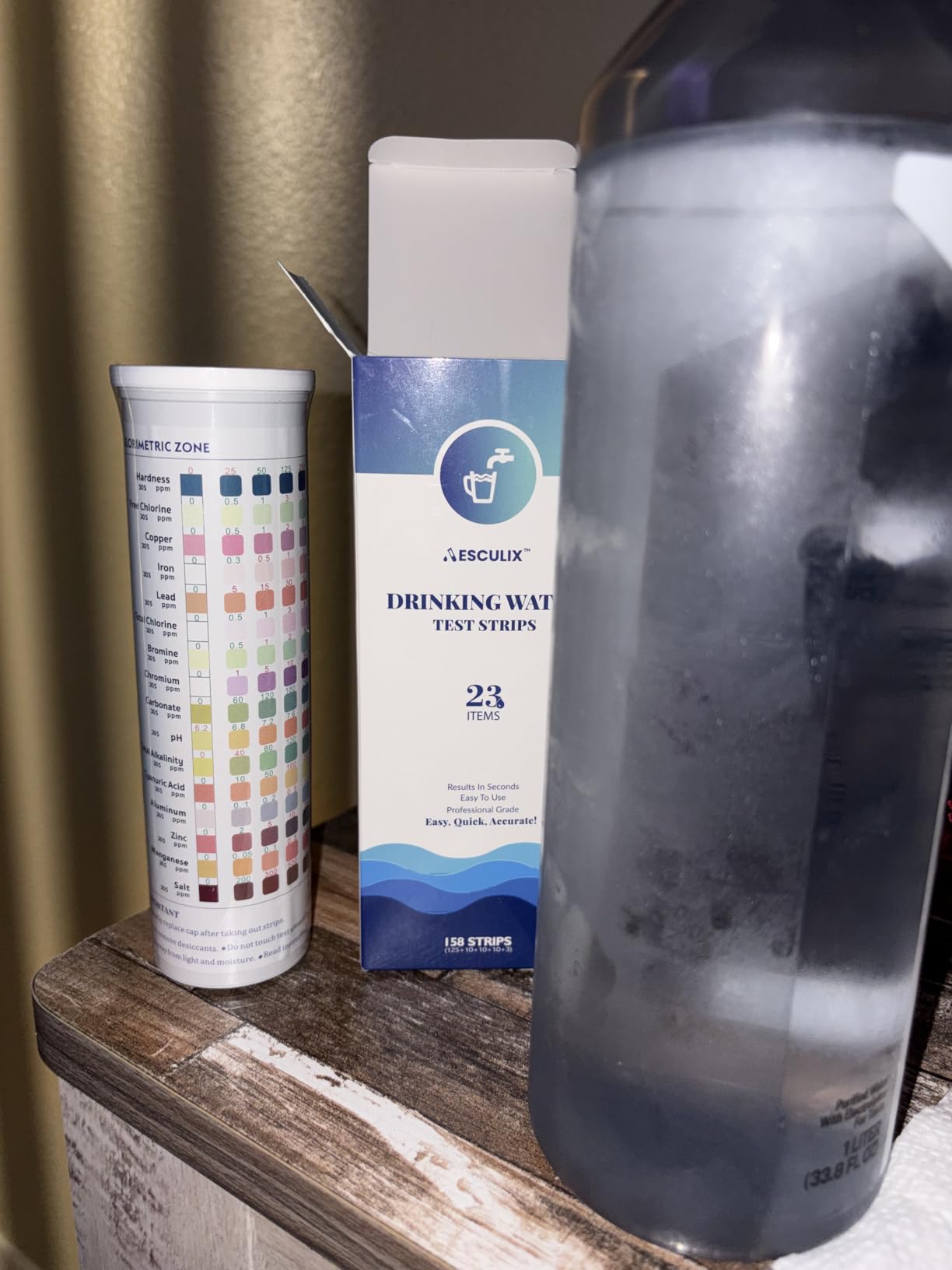 23 in 1 Drinking Water Testing Kit with Bacteria Test, 158 Strips Water Test Kit for Tap & Well Water, Tests Hardness, Chlorine, Copper, Iron, Lead, pH, Alkalinity and More customer photo 1