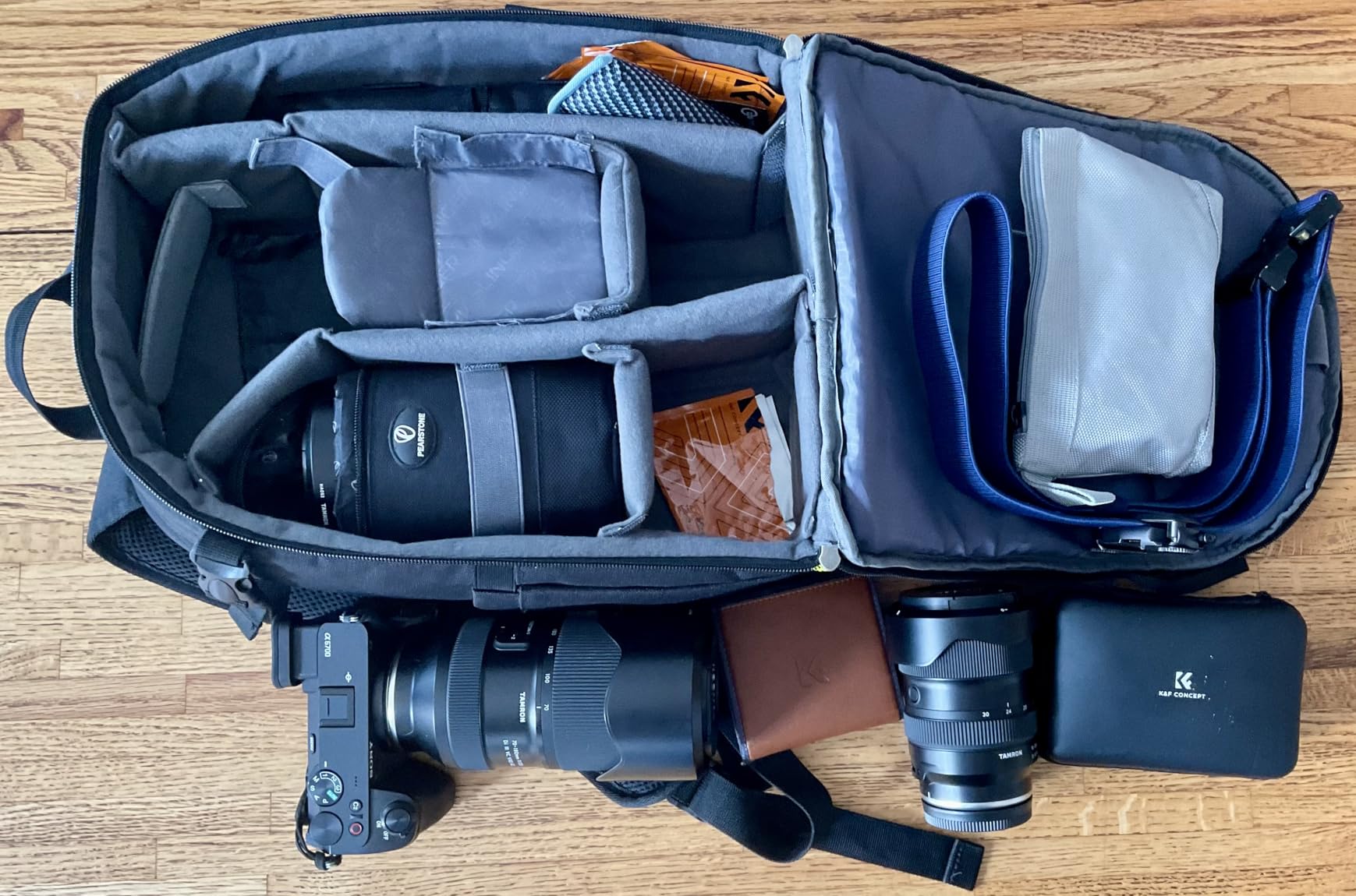 K&F CONCEPT Camera Backpack, Lightweight Camera Bag with Tripod Holder | Professional Bag for DSLR/SLR Mirrorless, with 14in Laptop Compartment & Rain Cover, B19 customer photo 1