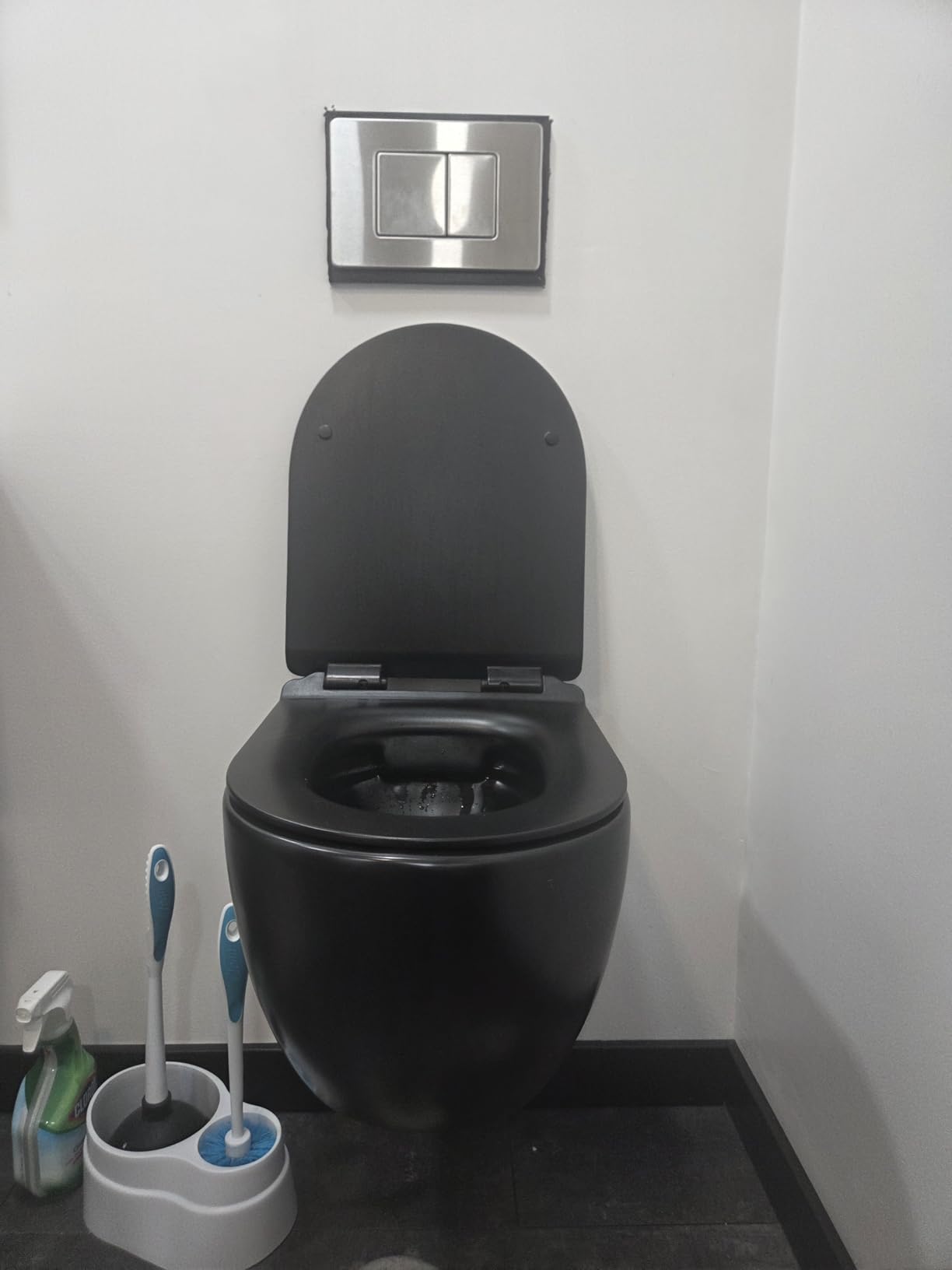 Eridanus Wall Hung Toilet with Tank, 2x6 In-Wall Toilet Tank Carrier, Wall Mounted Toilet Combo Set, Dual-Flush Plate Included, Floating Bowl With Soft-Close Seat, Glossy White, 2 Separate Packages customer photo 1