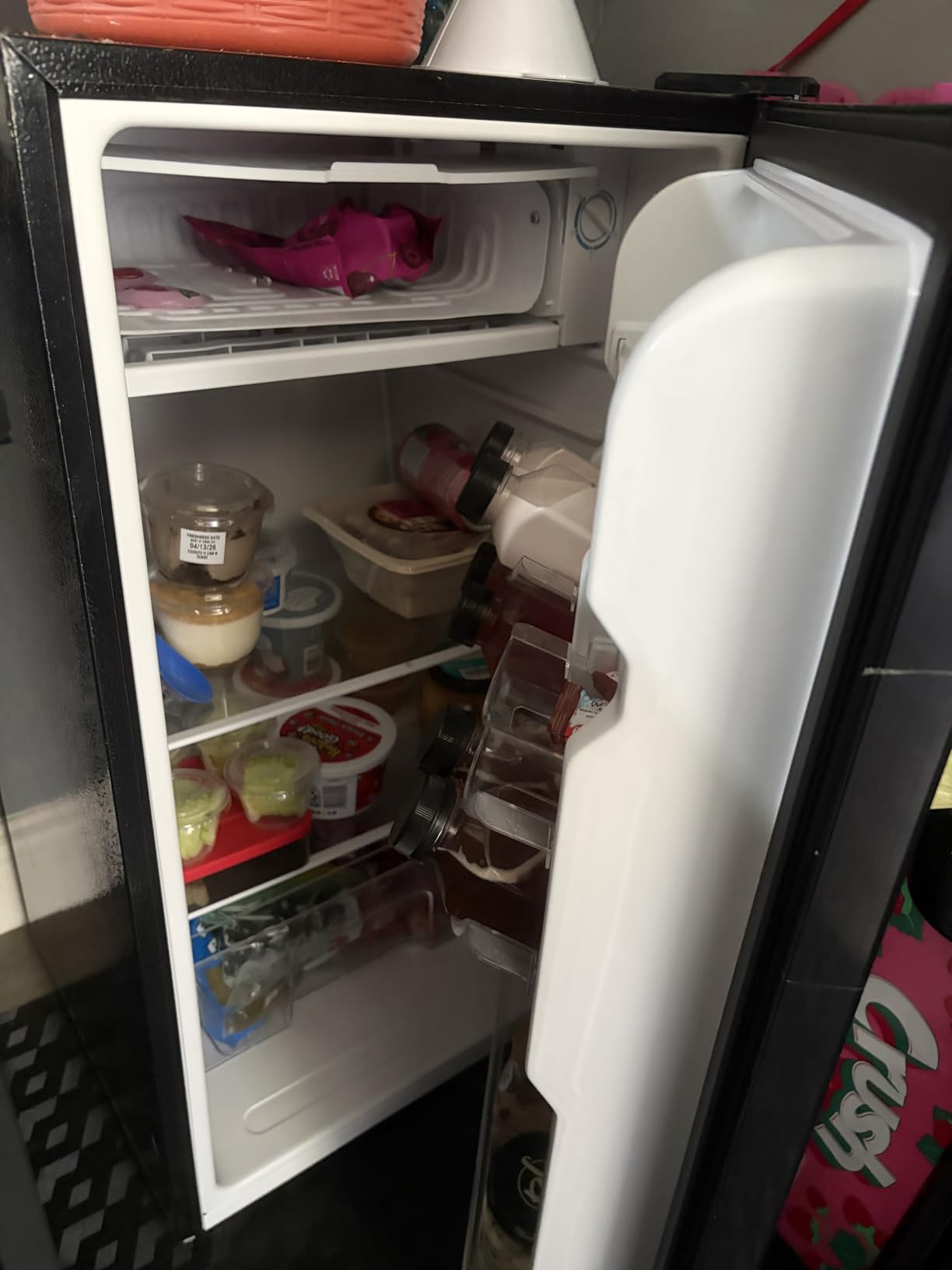3.2 Cu Ft Mini Fridge with Freezer - Energy Efficient, Large Capacity Single Door Upright Freezer for Bedroom, Office & Dorm | Small Fridge, Reversible Door, ETL Certified (Silver) customer photo 1