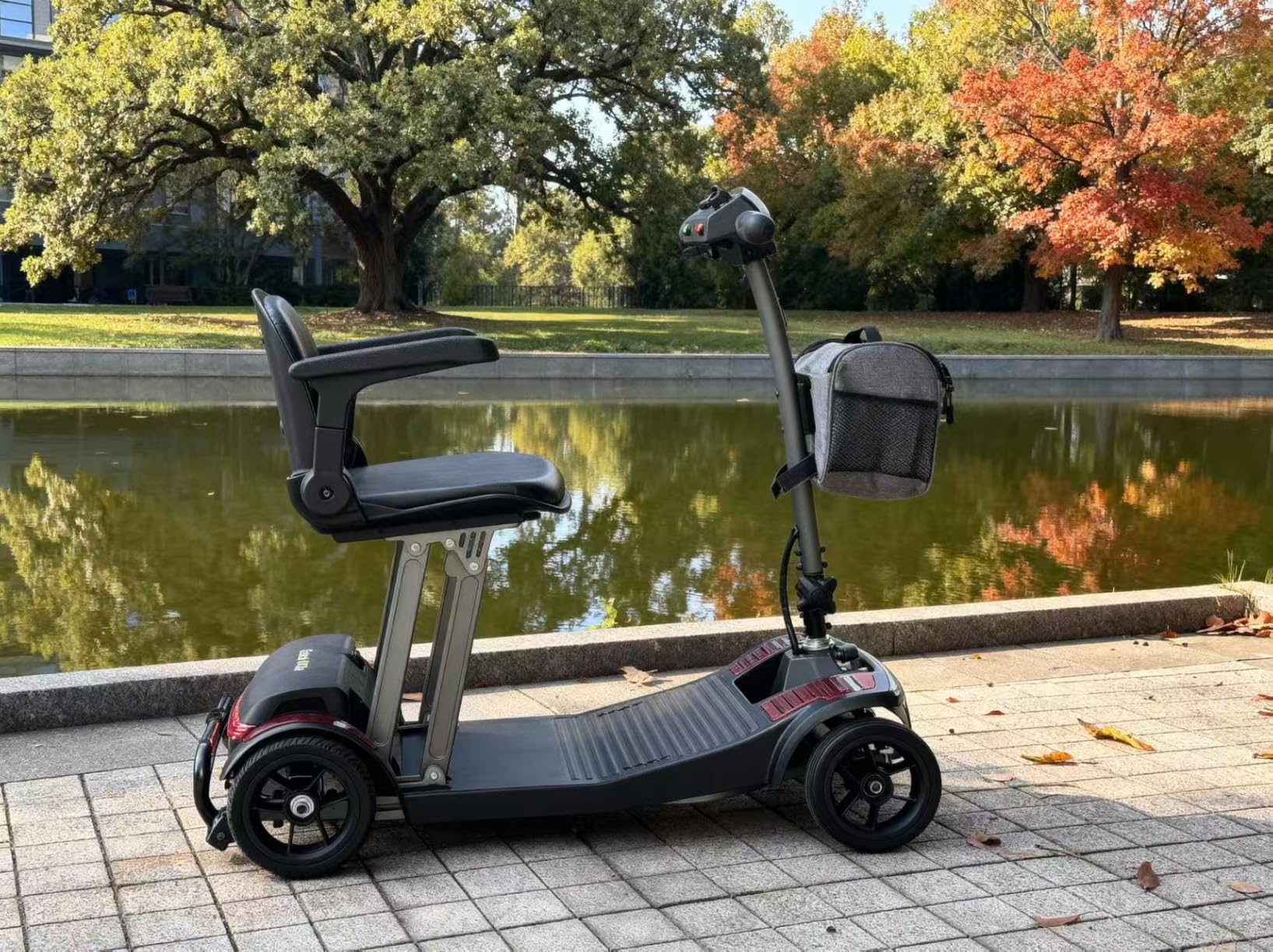 SCOOTNGO Mobility Scooter for Seniors & Adults 4 Wheels Foldable Scooters Airline Approved, All-Terrain Folding Electric Scooter,with Removable Battery, USB Port, Portable for Travel (Standard) customer photo 2