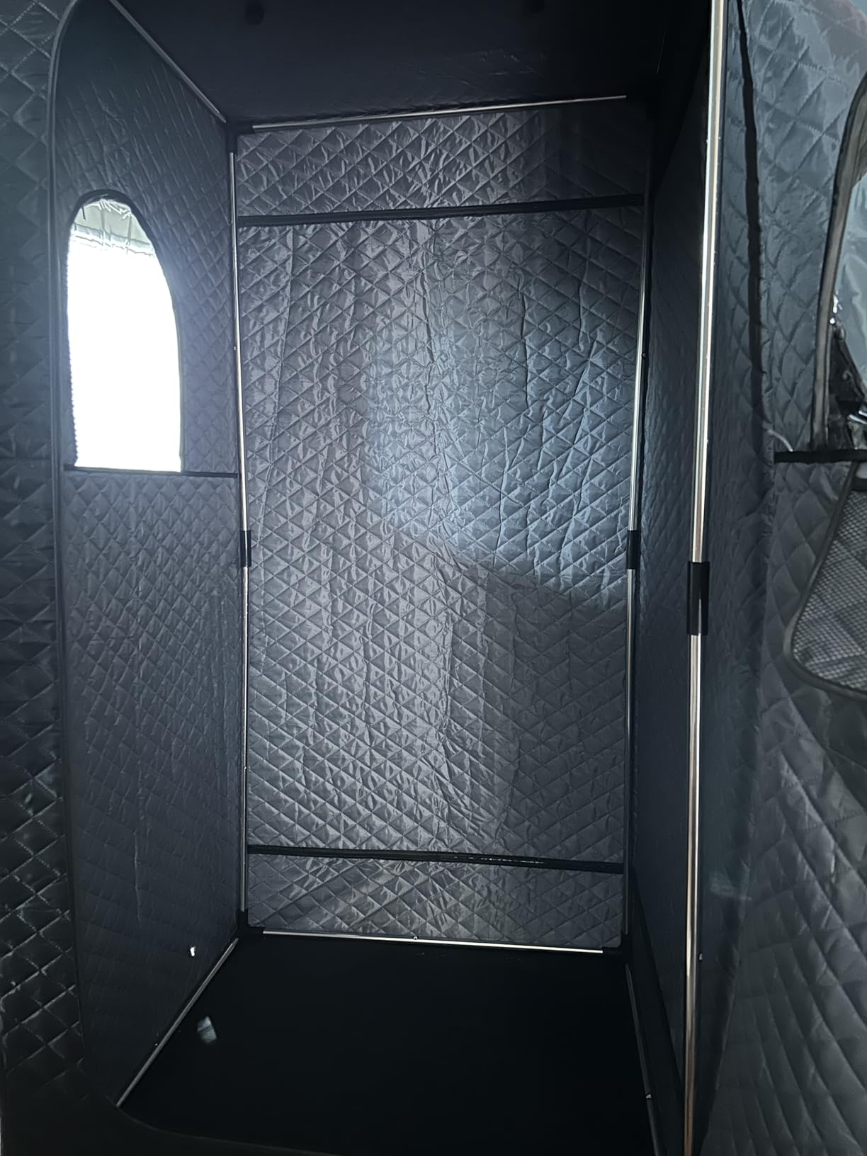 KASUE Portable Steam Sauna Tent for Home, Infrared Sauna with 3L Steamer, 9 Temp Levels & 99 Min Timer customer photo 2