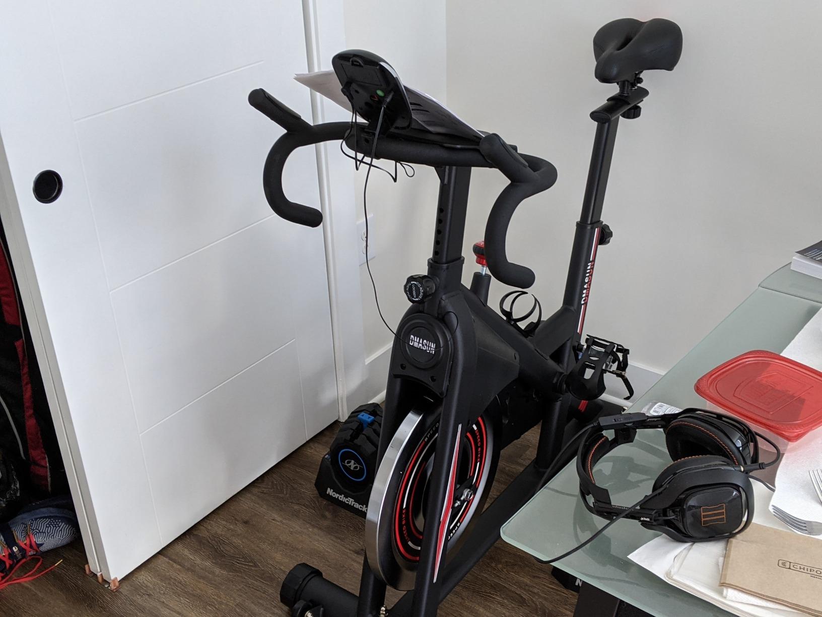 DMASUN Exercise Bike, Silent Magnetic Resistance Stationary Bike for Home customer photo 2