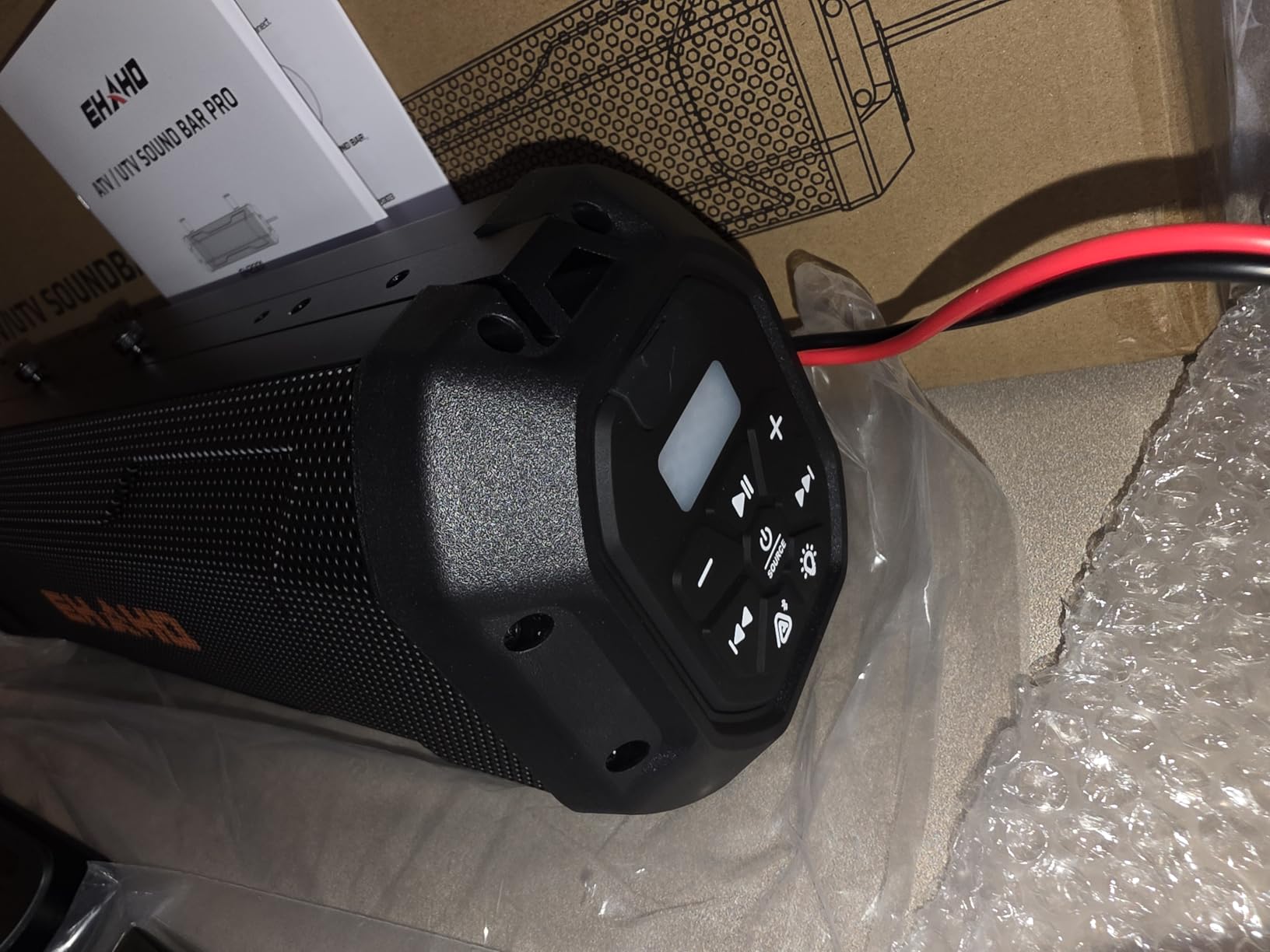 Ehaho 26 Inch 6 Speaker UTV Sound Bar, Bluetooth Golf Cart Speakers with RGB & Strobe Light customer photo 1