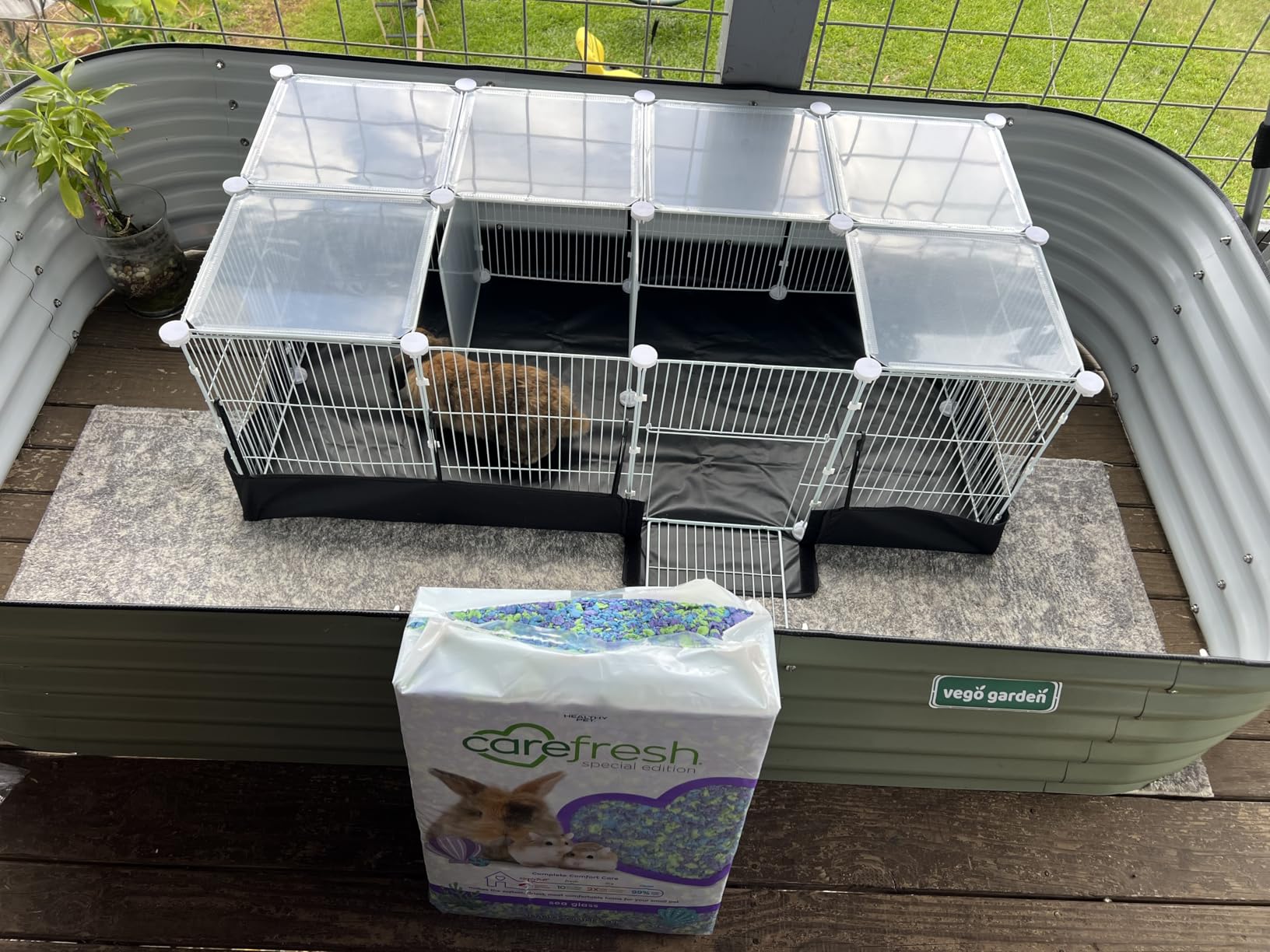 20 Planes Guinea Pig Cages Enclosed Hamster Cage with Door & Waterproof Liner, Expandable Cage for Guinea Pigs customer photo 2