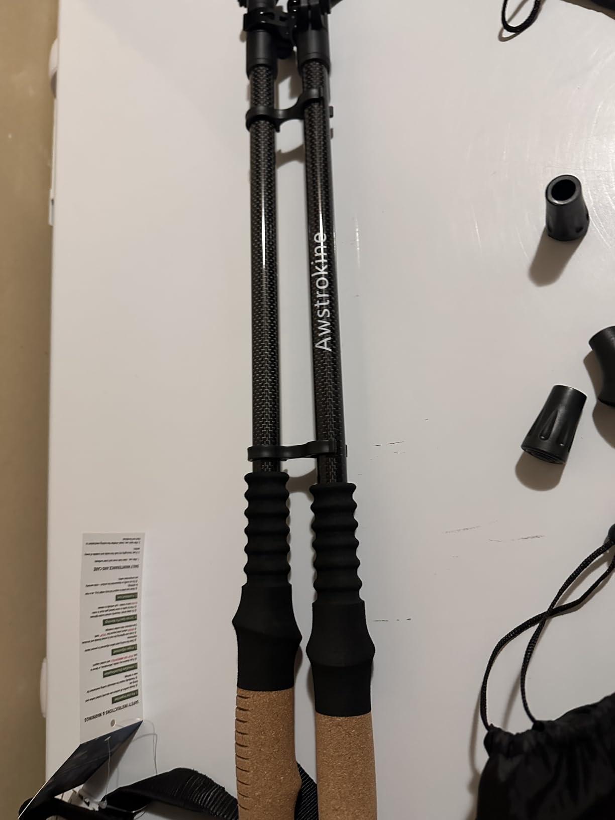 Carbon Fiber Trekking Poles - Lightweight Collapsible Hiking Poles with Cork Grips & Quick Flip Locks customer photo 1