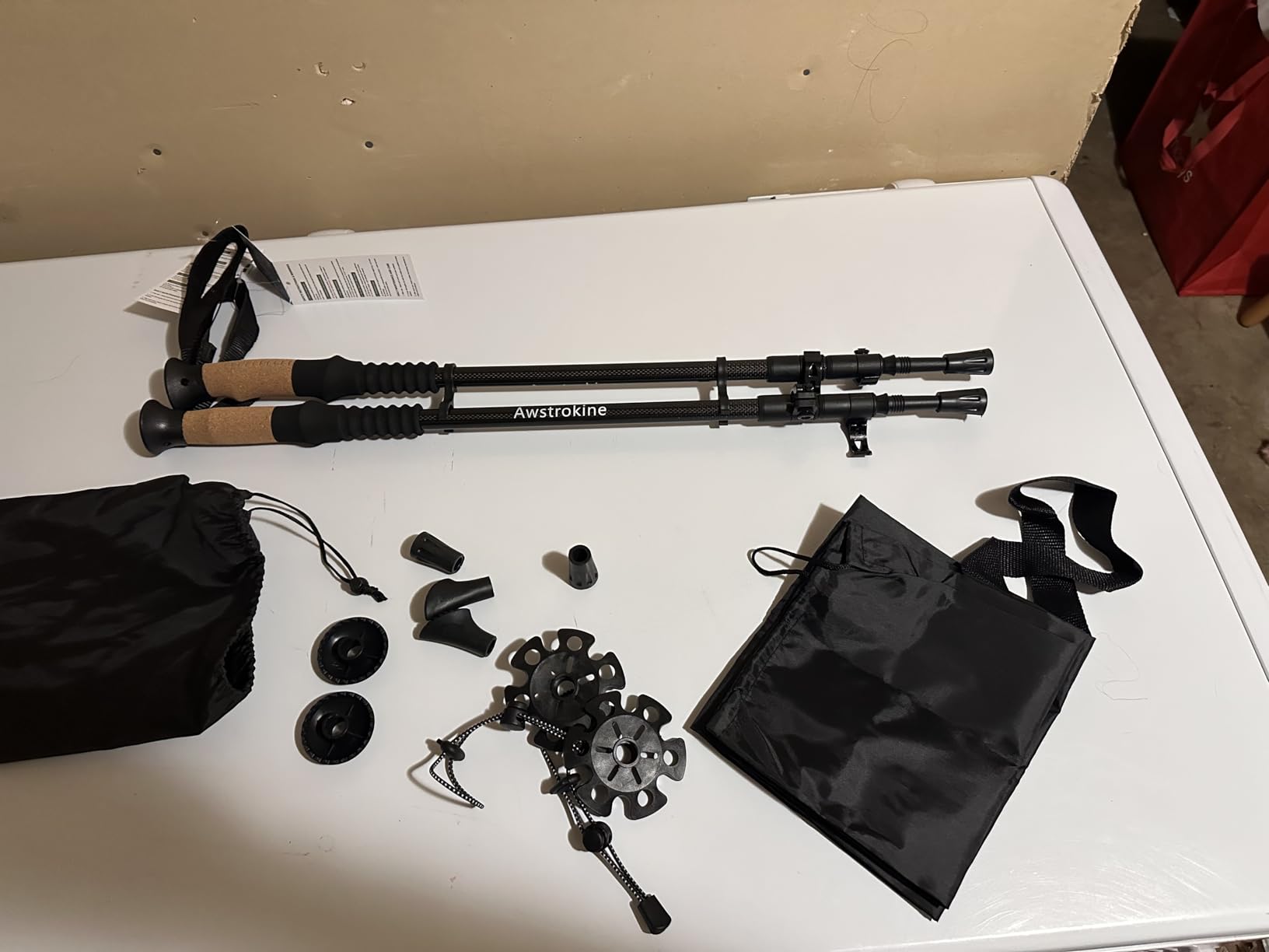 Carbon Fiber Trekking Poles - Lightweight Collapsible Hiking Poles with Cork Grips & Quick Flip Locks customer photo 2