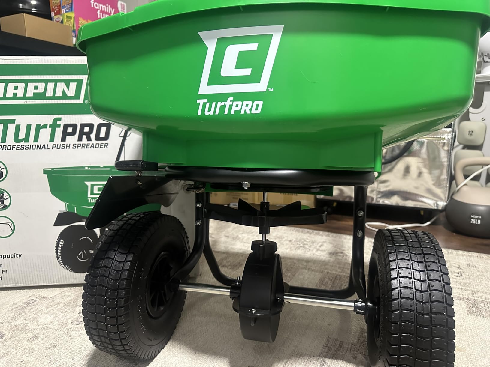 Chapin 89000A Spreader, Lawn and Garden, 80Lbs, TurfPro, Broadcast, Push, Walk Behind, 10
