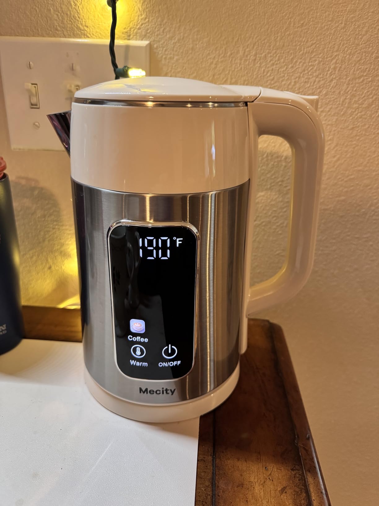 Mecity Electric Kettle 1.7L Touch Screen Temperature Control Water Boiler, No Plastic Contact with Water, 6 Presets For Tea and Coffee, 2 Hours Keep Warm, Auto Shut Off customer photo 2