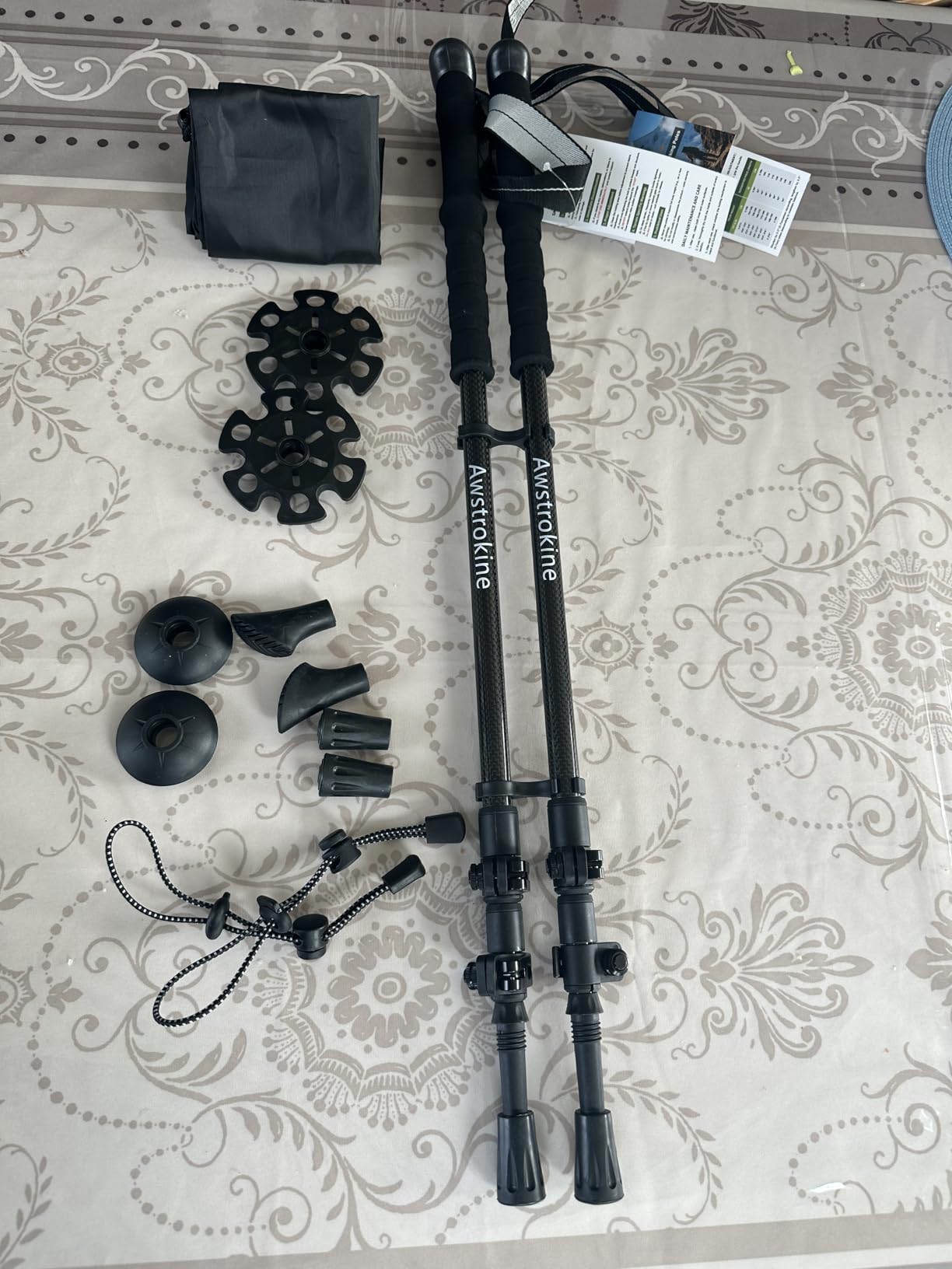 Ultra Light Carbon Fiber Hiking Trekking Poles - 6.07oz Nordic Trekking Sticks with Full EVA Grips & Quick Locks customer photo 1