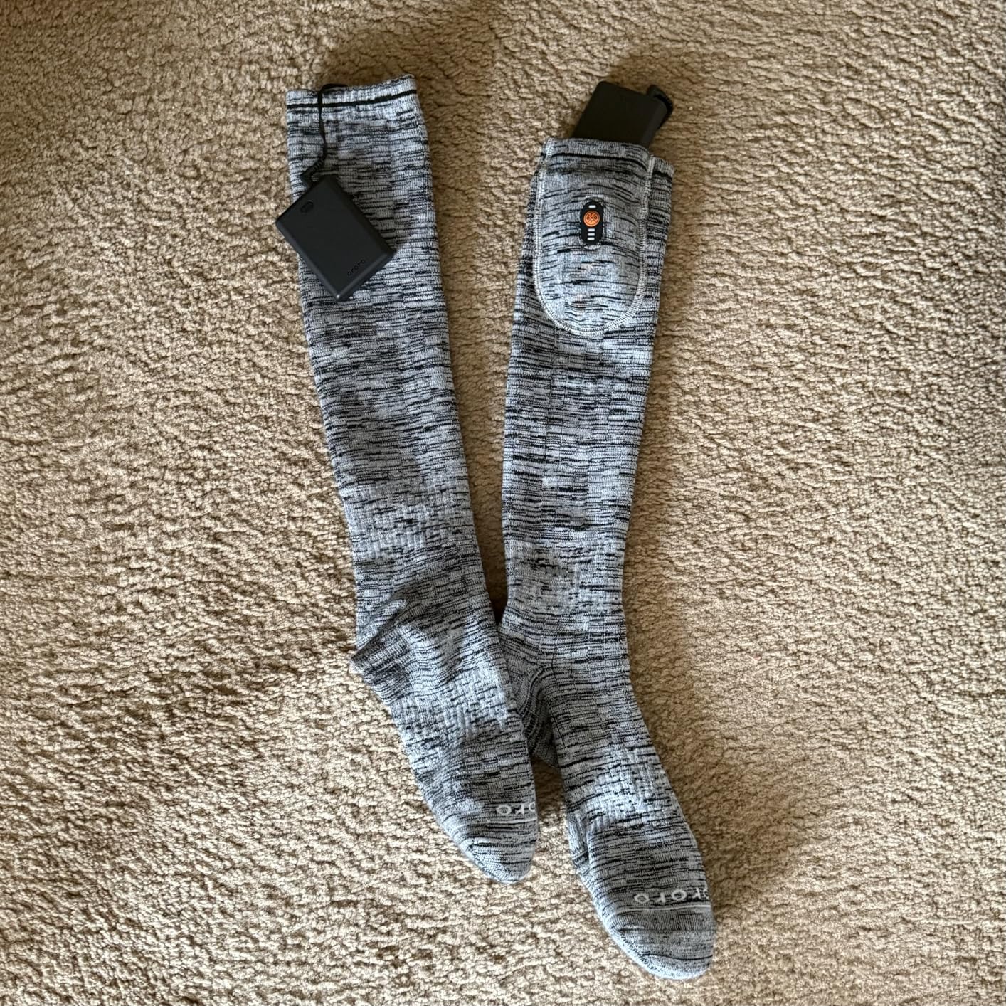 Heated Socks with Wool-Blend Fabric, Electric Foot Warmer with Toe and Sole Heating, Battery Powered Socks customer photo 1