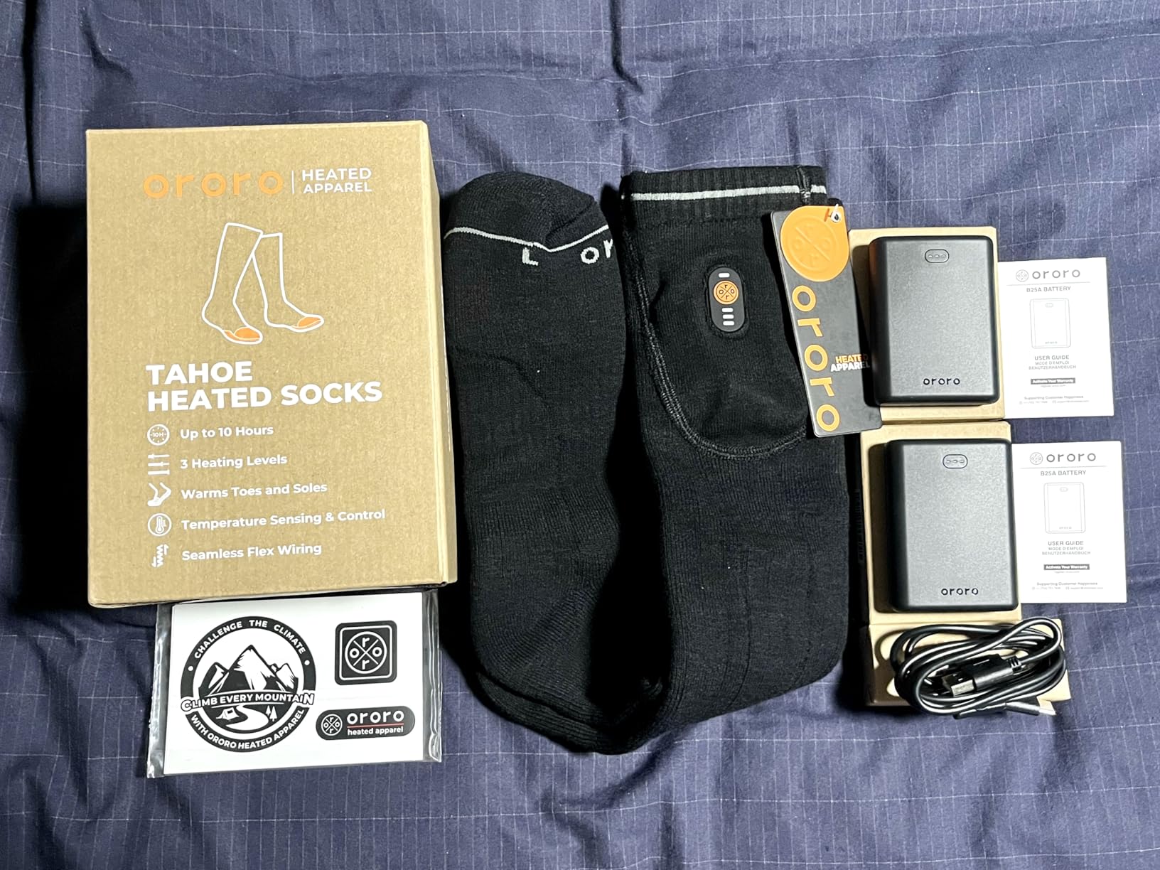 Heated Socks with Wool-Blend Fabric, Electric Foot Warmer with Toe and Sole Heating, Battery Powered Socks customer photo 2