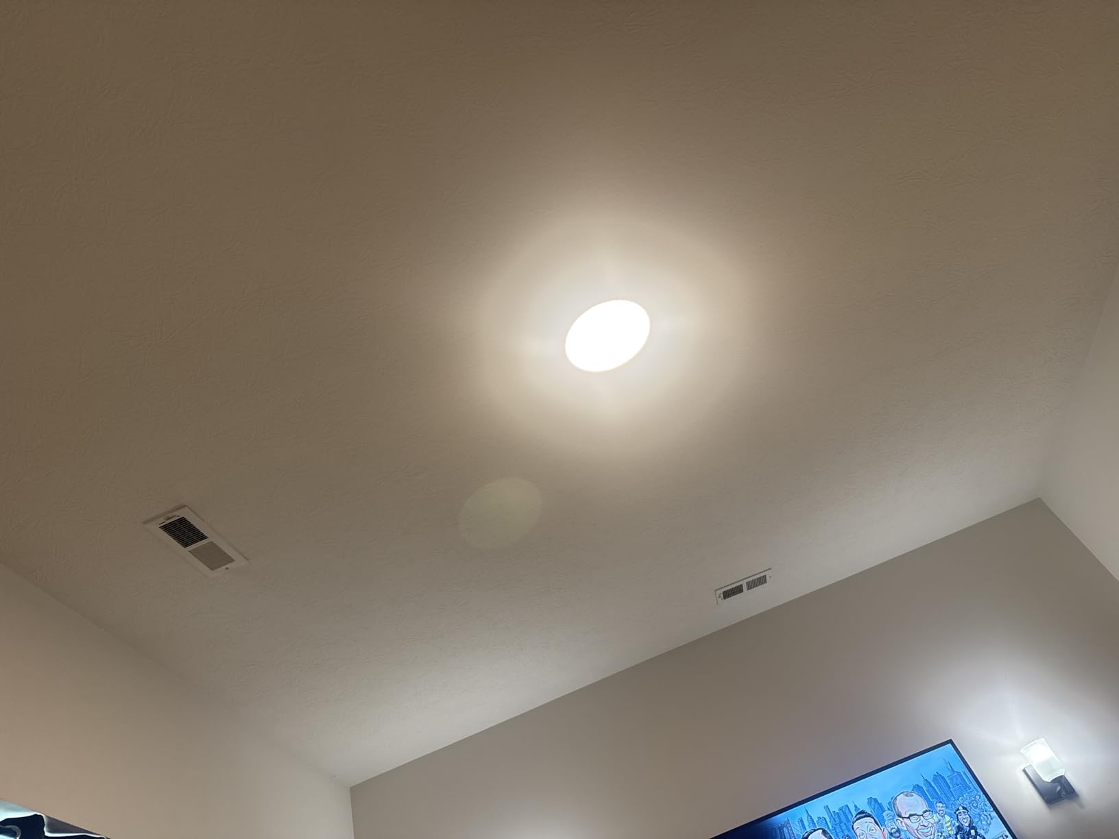 Govee Smart Ceiling Light, RGBIC LED Ceiling Light Fixture, 2400LM Flush Mount Light Fixture, DIY Colors, Works with Alexa, 2200K-6500K for Bedroom, Living Room, 12 Inch, 1 Pack, Black customer photo 1