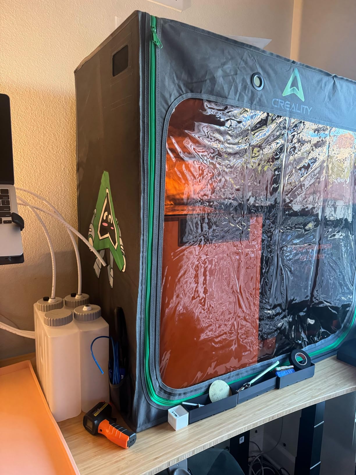 Creality Official Resin 3D Printer Enclosure with Fan Interface, 1000x500x1000mm Extra Large Space 3D Print Cover, Constant Temperature Dustproof Isolate Noise, Compatible with LCD Resin UV 3D Printer customer photo 2