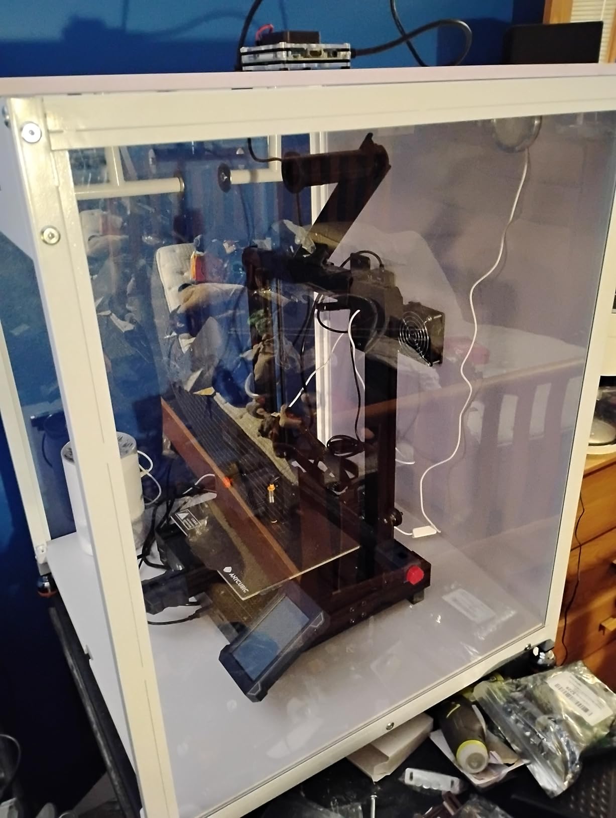 VEVOR 3D Printer Enclosure with Ventilation, Dustproof Waterproof Transparent Acrylic 3D Printer Tent, Constant Temperature Protective Case with LED, Compatible with Bambu Lab, Ender, Neptune, Kobra customer photo 1