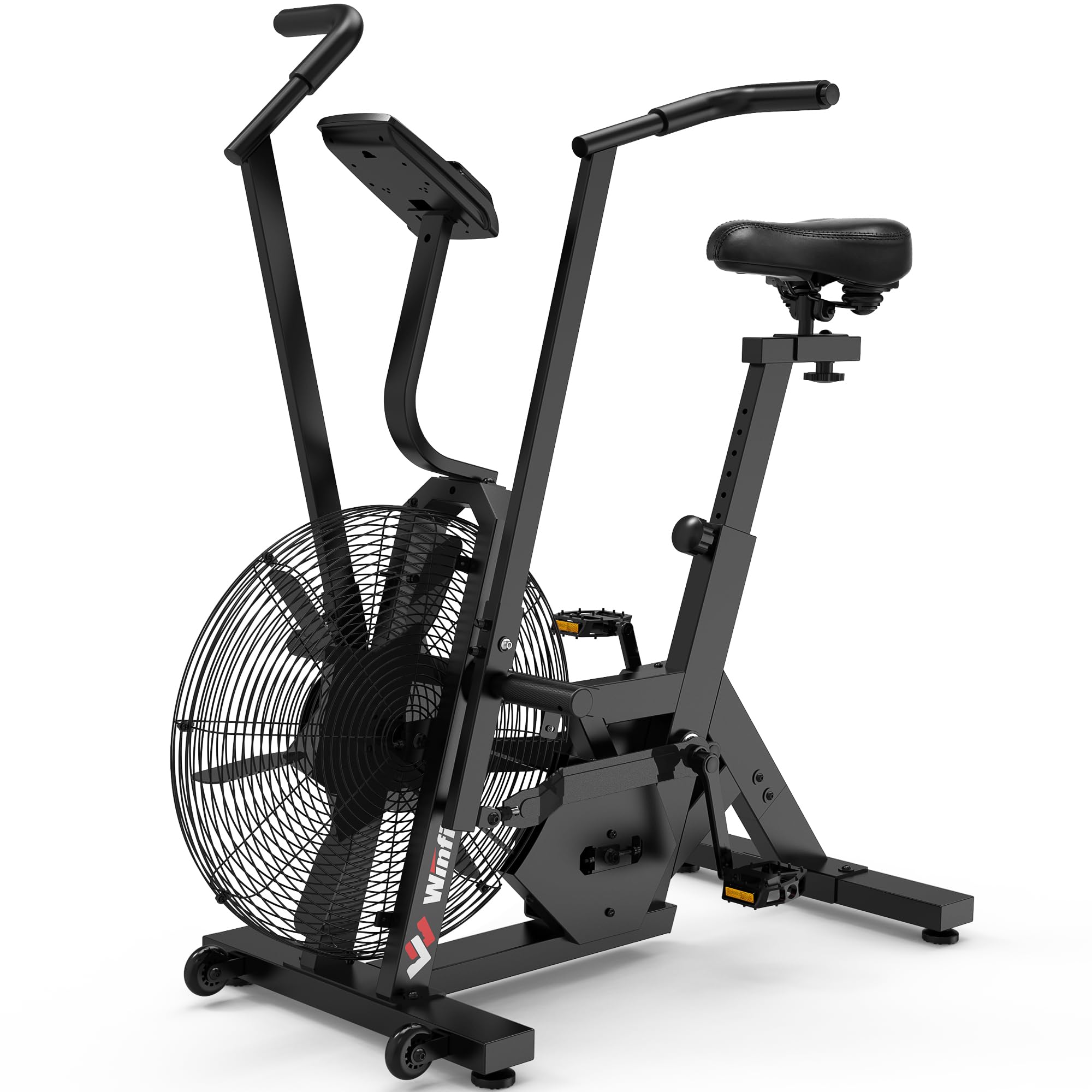 Air Bike, Air-Resistance Exercise Fan Bike With Dual Action Handlebars for Home Cardio Workout, Adjustable Indoor Cycling Bike, 330lb Weight Capacity APP Connection Customizable Monitor customer photo 1