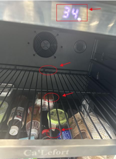 Ca'Lefort 24 Inch Beverage Refrigerator - 180 Can Beverage Fridge with 34°-54°F, Built in or Freestanding Beverage Cooler with Glass Door and 3 LED, Drink Fridge for Home/Kitchen (5.65 cu.ft) customer photo 2
