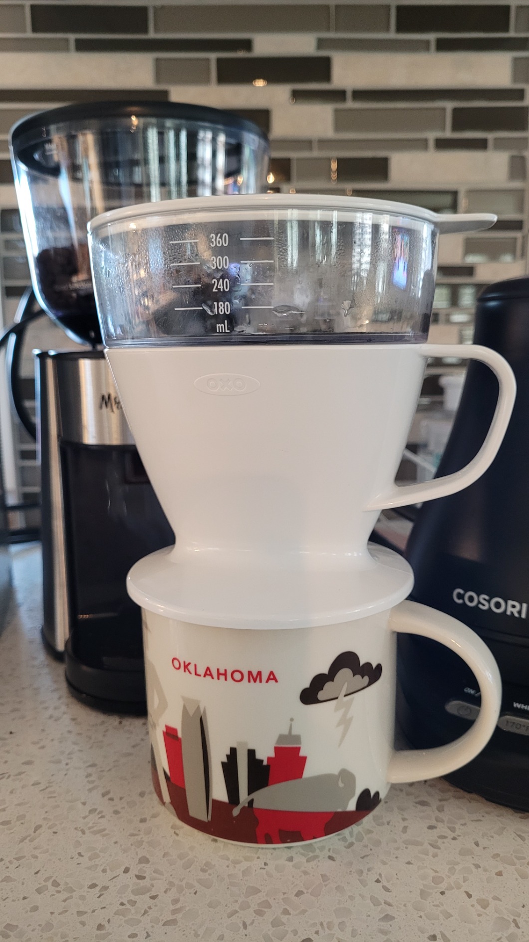OXO Brew Pour Over Coffee Maker with Water Tank - Matte Black customer photo 2