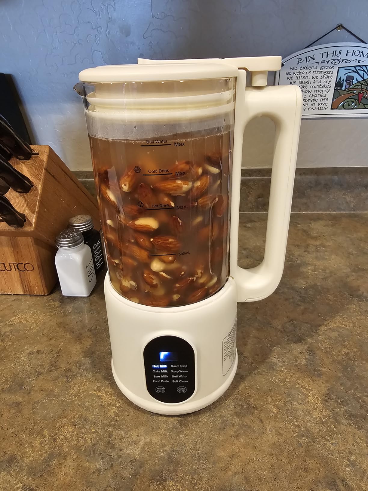 Nut Milk Maker, 40 Oz 8 in 1 Homemade Automatic Plant-Based Milk, Soy Milk, Oat Milk, Almond Milk & More Multifunctional/12 Hours Timer/Auto-Clean/Room Temp/Keep Warm/Boil/Room Temp/Low-Noise customer photo 2