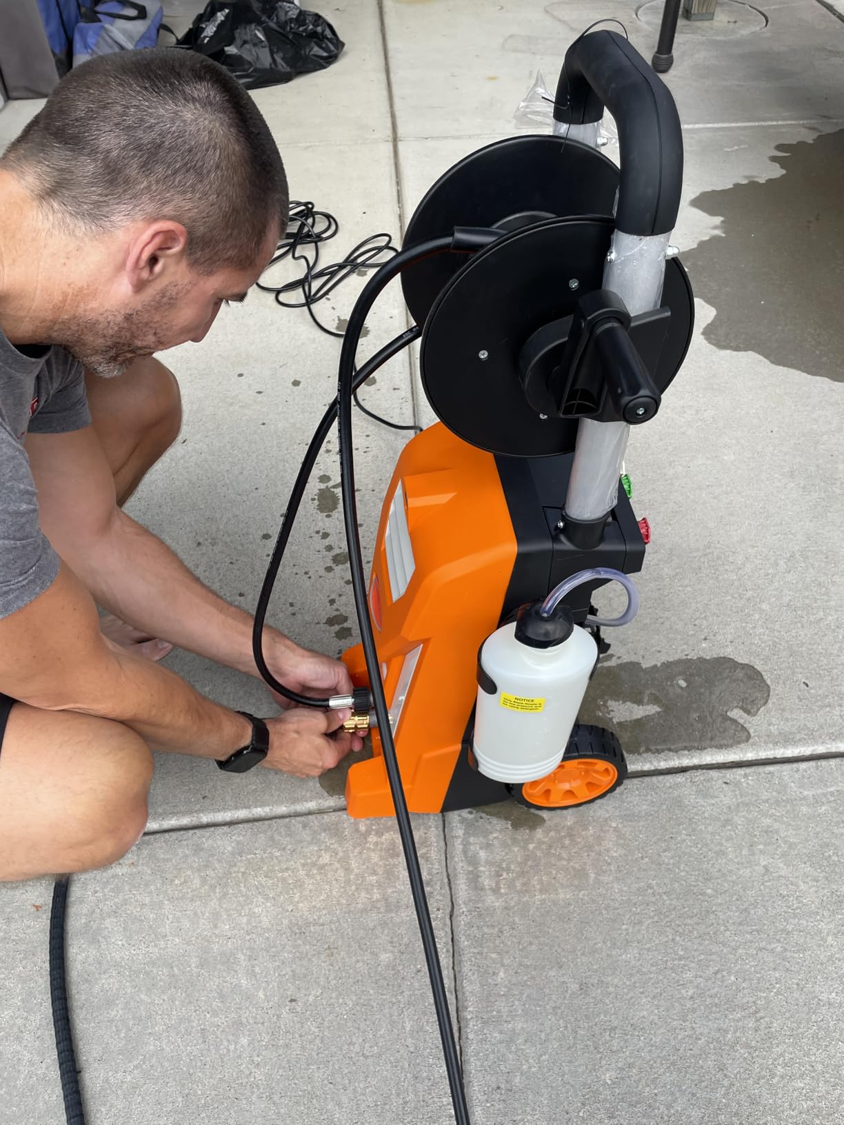 Professional 4200PSI 4GPM 212CC Gas Exterior Cleaner, 7.0HP Commercial Gas Washing Machine with 1L Foam Bottle 8