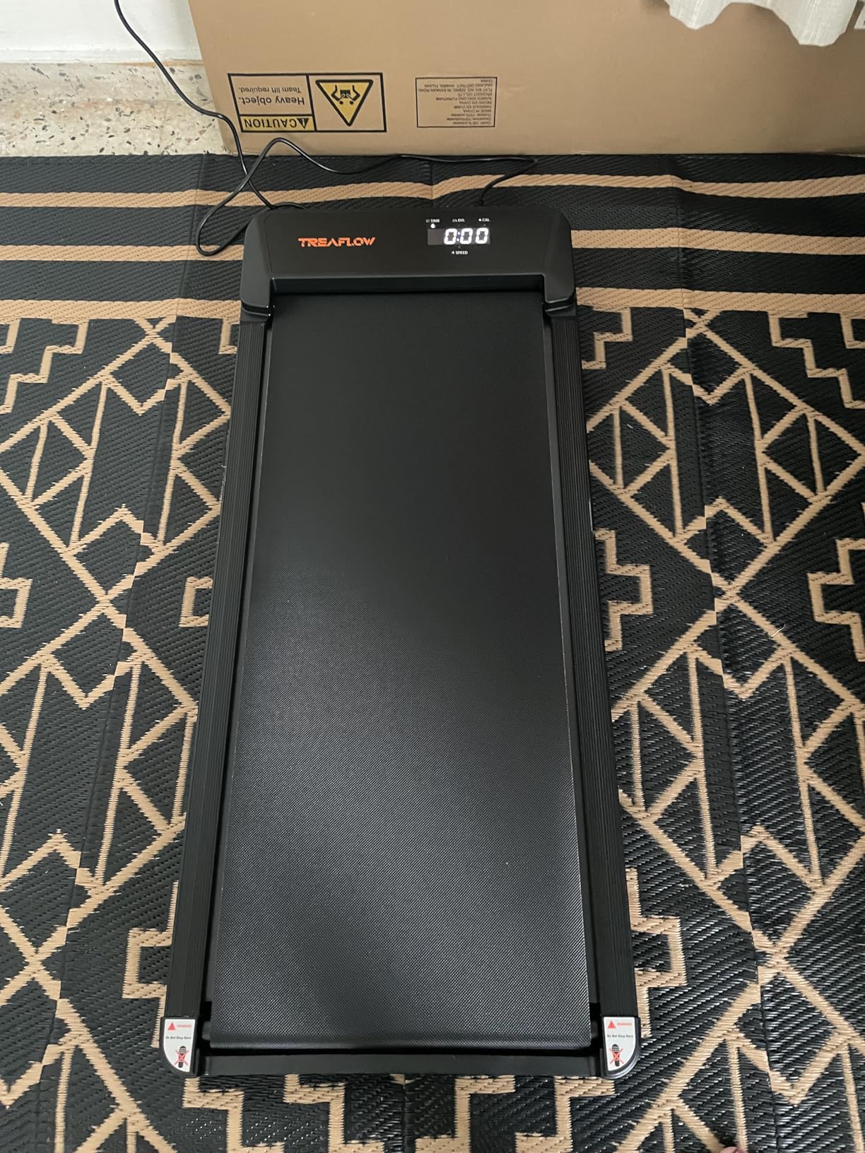 TREAFLOW Treadmill with 0-25% Auto Incline, 3.5 HP Folding for Home Running, 10.0 MPH Max Speed, 300 lbs Weight Capacity, Bluetooth Speaker. customer photo 1
